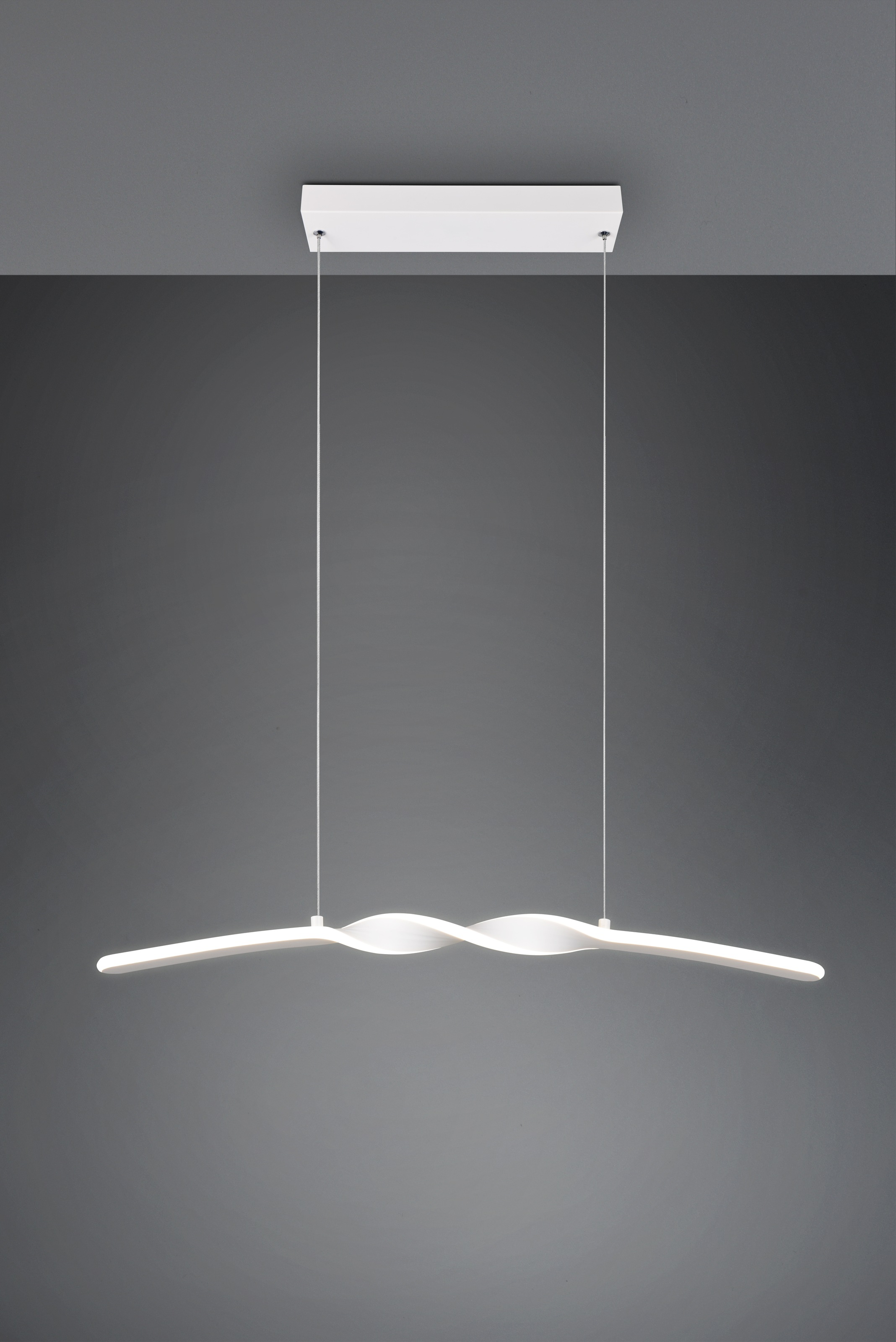 REALITY Leuchten LED Pendelleuchte »GINKO, Hängeleuchte LED 18W 2100 Lumen 4000K kaltweiß«, 1 flammig, Leuchtmittel LED-Board | LED fest integriert, Hängelampe Esszimmer, höhenverstellbar bis max 150cm, Breite 79 cm
