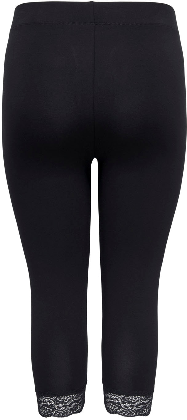 ONLY CARMAKOMA Caprileggings »CARTIME LIFE CALF LACE«  mit Spitzensaum