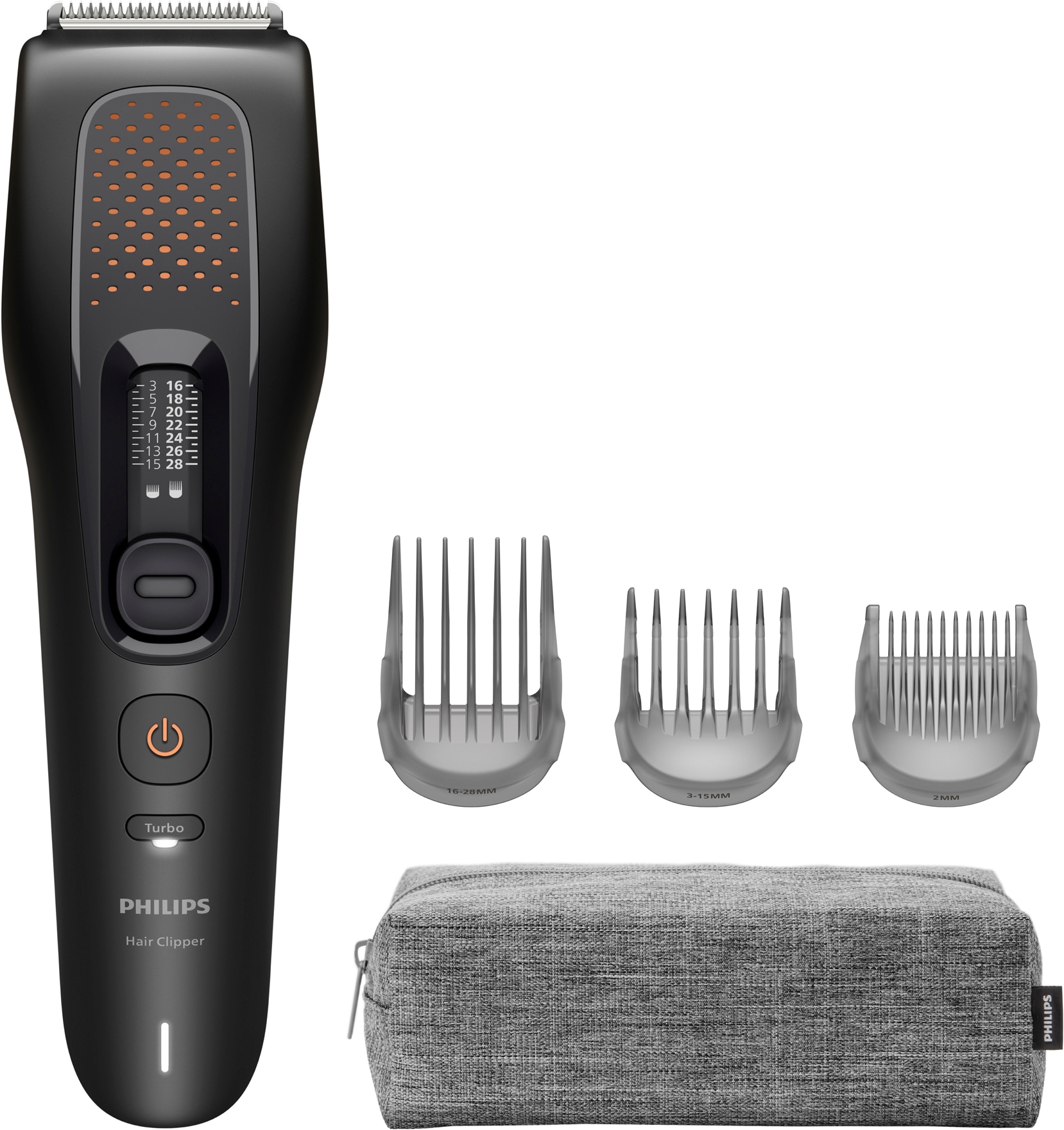 Philips Haarschneider »Serie 7000 HC7722/15« 3 Aufsätze 28 Längeneinstellungen, Turbo Modus und PowerAdapt Sensor