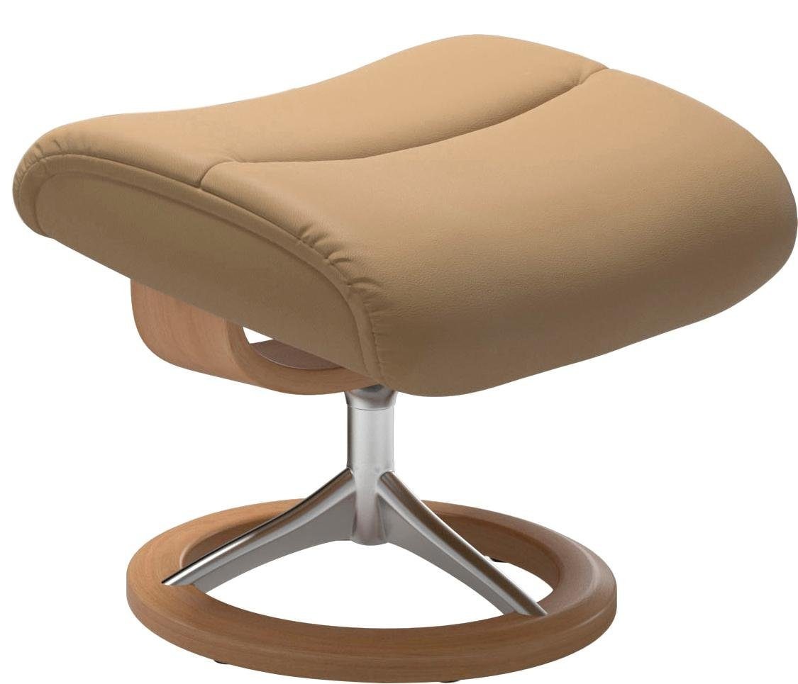 Stressless® Relaxsessel »View«, (Set, Relaxsessel mit Hocker), mit Signature Base, Größe M,Gestell Eiche