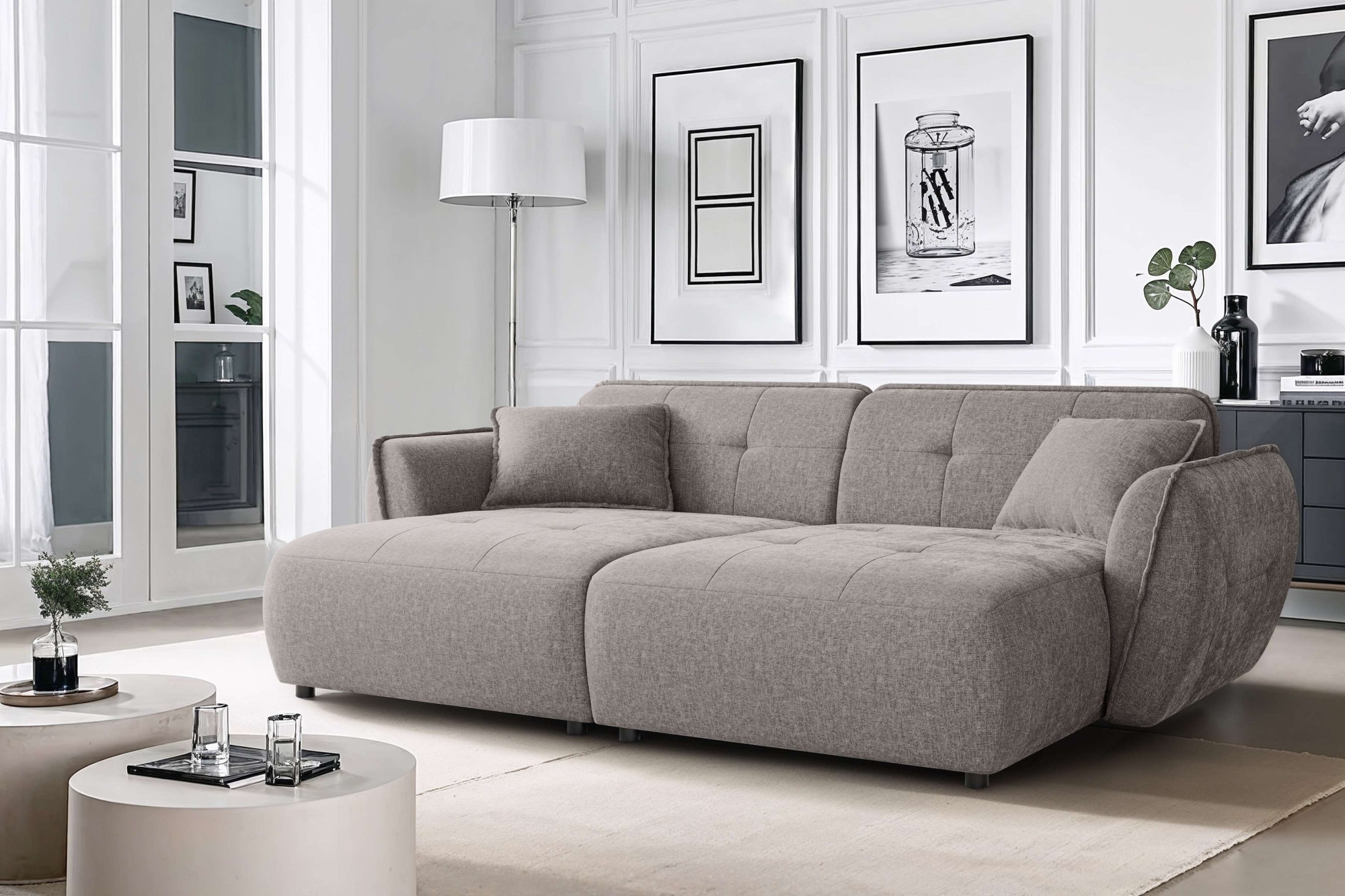 Home affaire Big-Sofa »MIRELDA Design-Sofa mit Steppungen, extra tief, Brei günstig online kaufen
