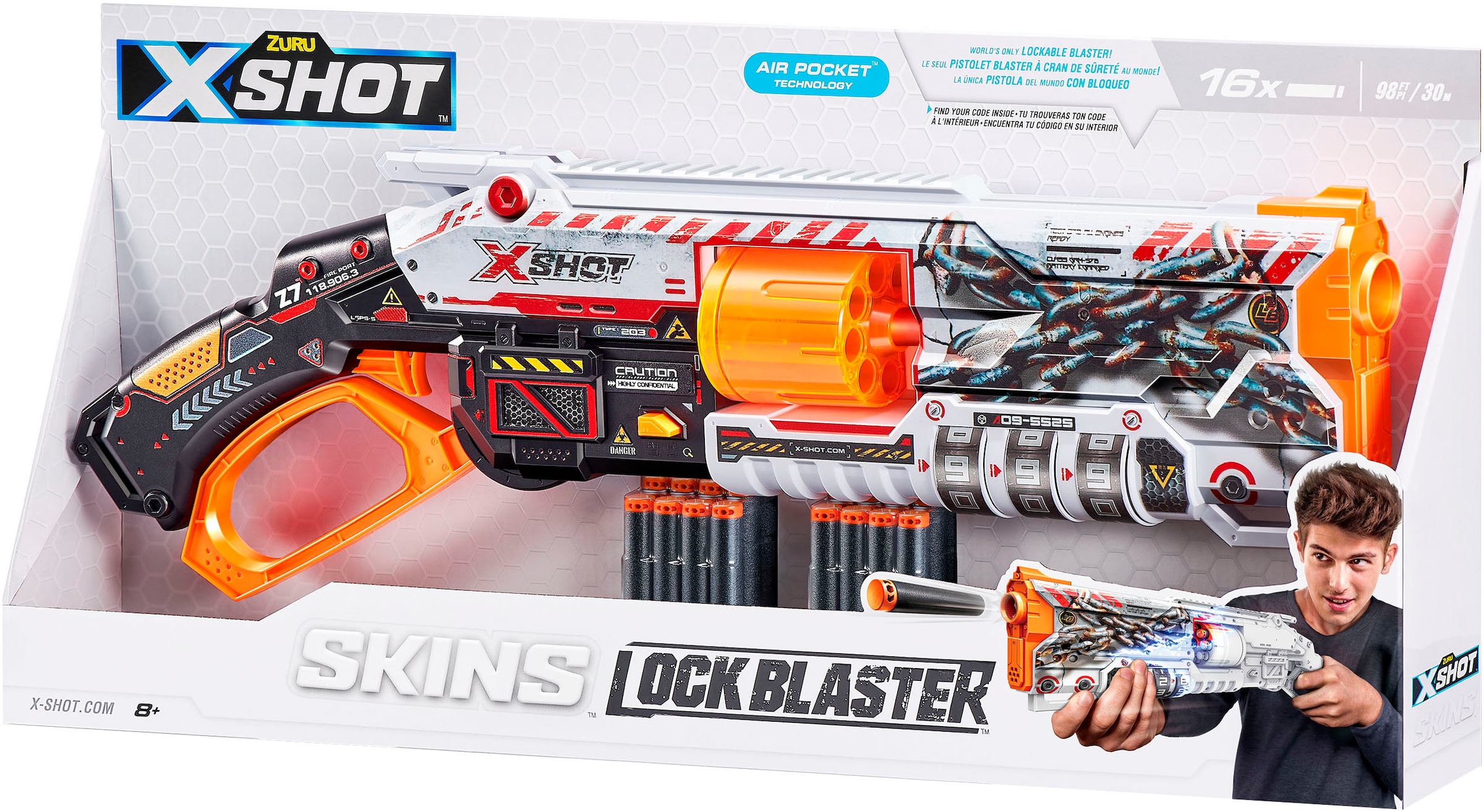 XSHOT Blaster »XSHOT, Skins Lock Blaster mit Darts«