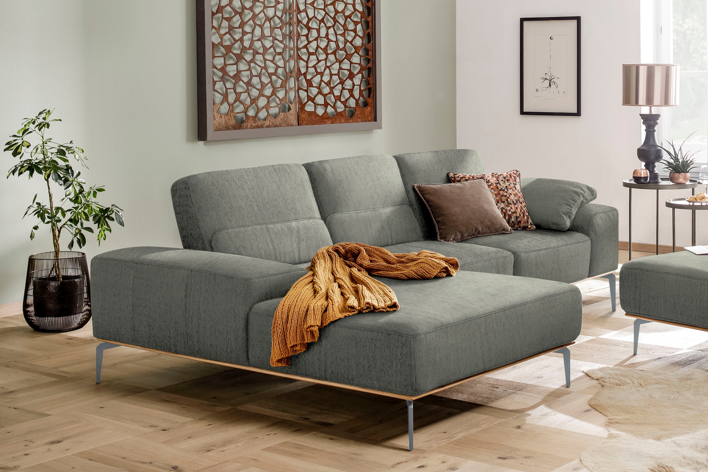 W.SCHILLIG Ecksofa "run, Designsofa mit tollem Sitzkomfort, bequem, L-Form" günstig online kaufen