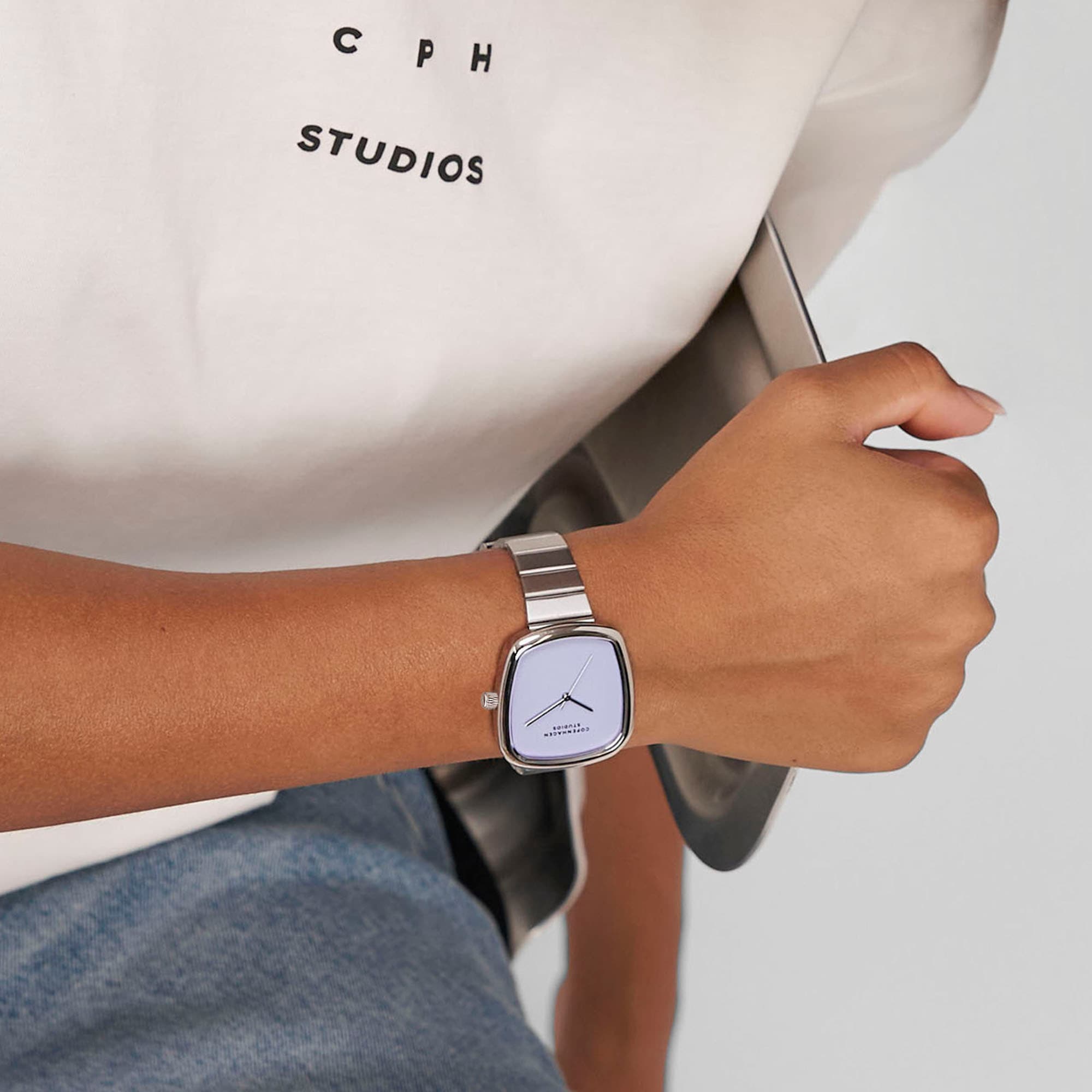 Copenhagen Studios Quarzuhr »Curved Watch« Armbanduhr, Damenuhr, Edelstahlarmband, analog