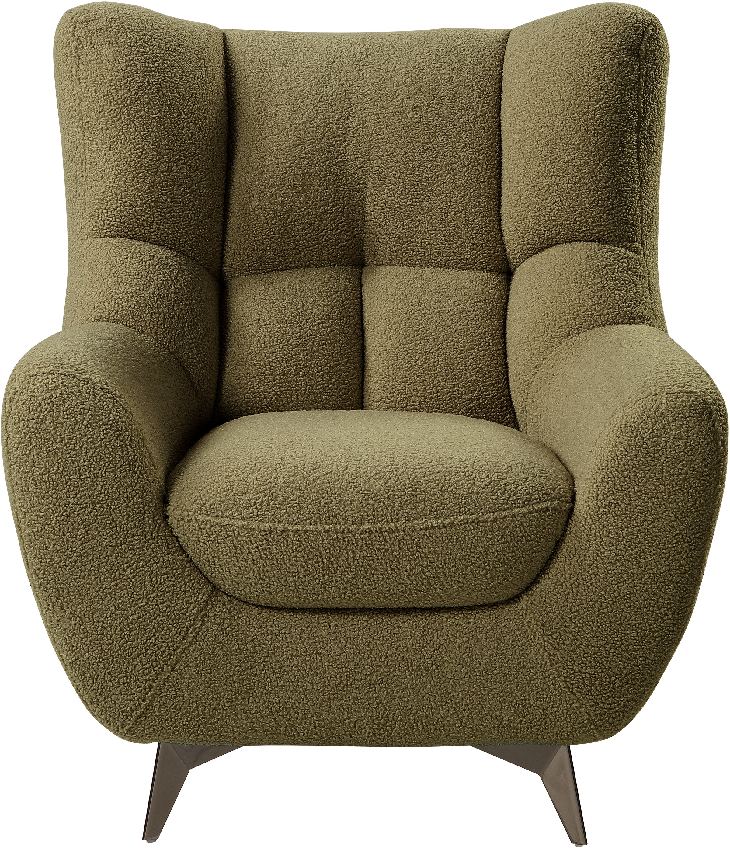 ATLANTIC home collection Sessel »Shawn«, mit Federkern, trendy Bezug mit Te günstig online kaufen