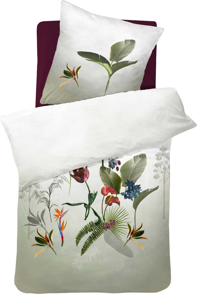 damai Bettwäsche »Ficus« 2 Stk. mit floralem Design