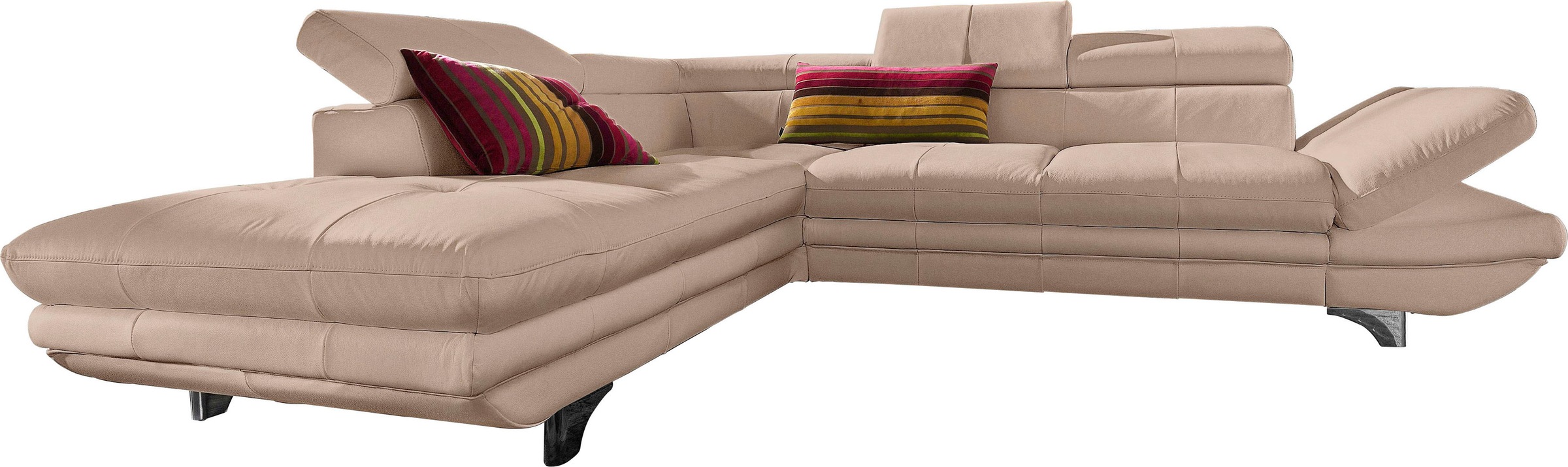COTTA Polstergarnitur »Enterprise L-Form«, (Set), Set bestehend aus: Ecksofa mit Arm- & Kopfteilverstellung & Hocker