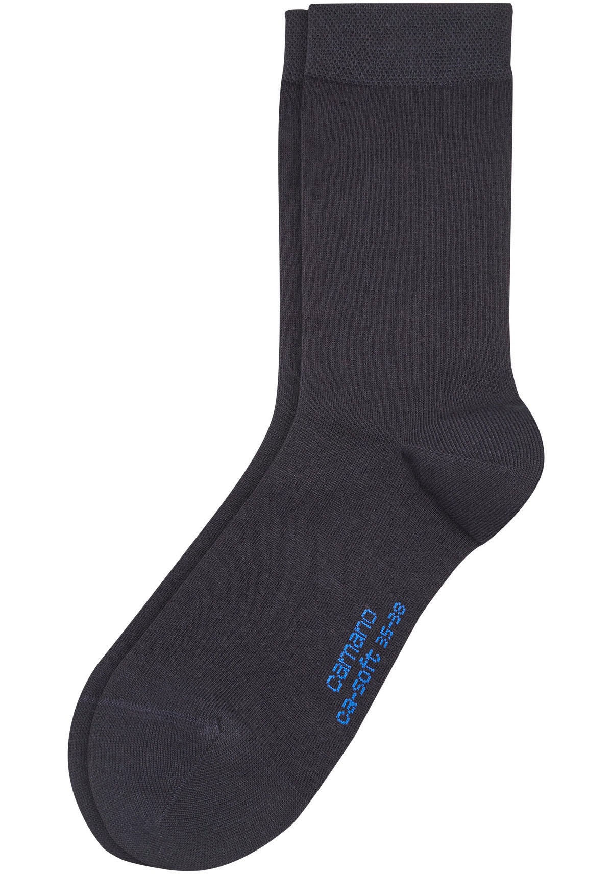 Camano Basicsocken »ca-soft«, (4 Paar), Mit Piquee-Bund ohne Gummidruck