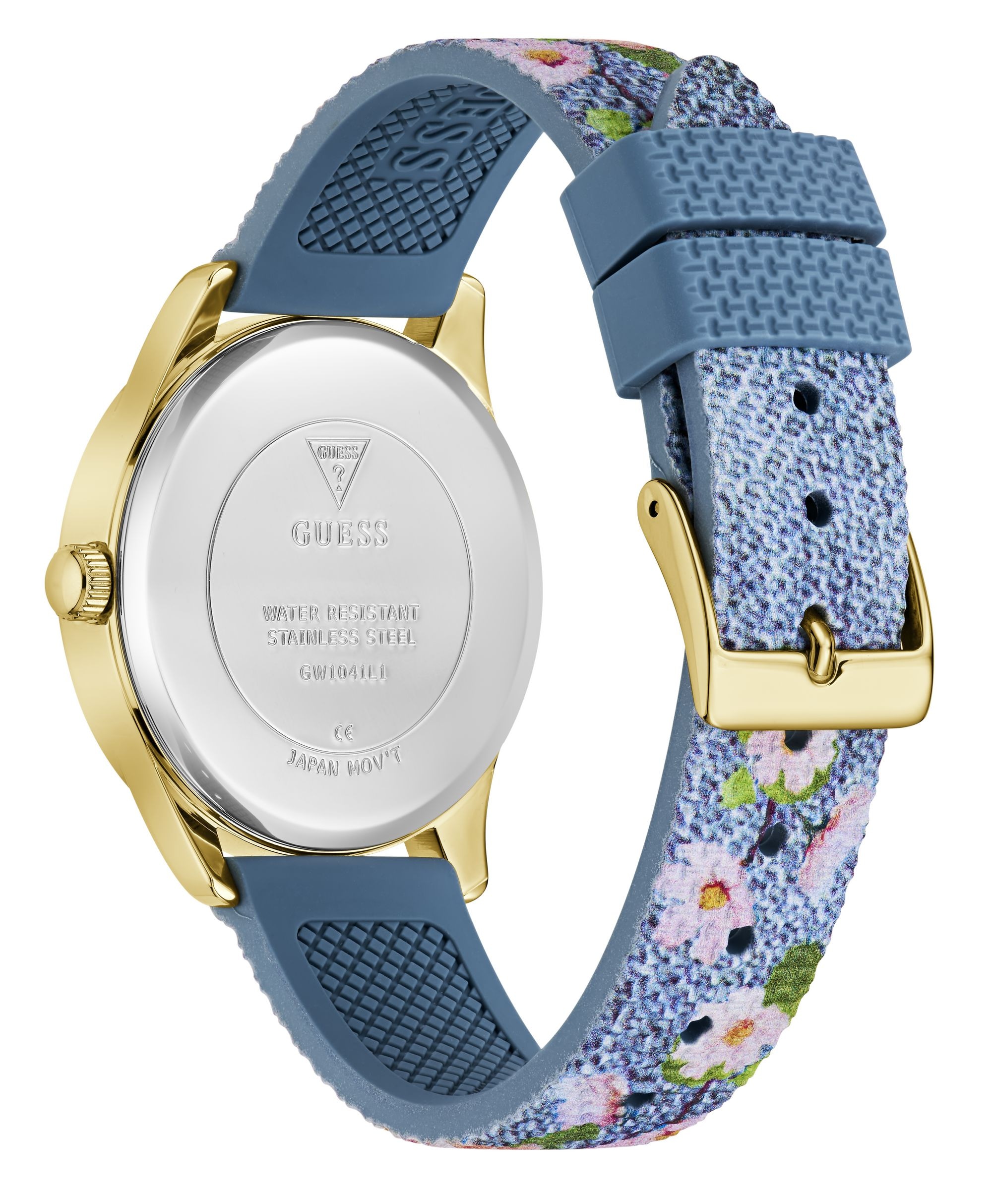 Guess Quarzuhr »MARIGOLD« Armbanduhr, Damenuhr, Silikonarmband, analog