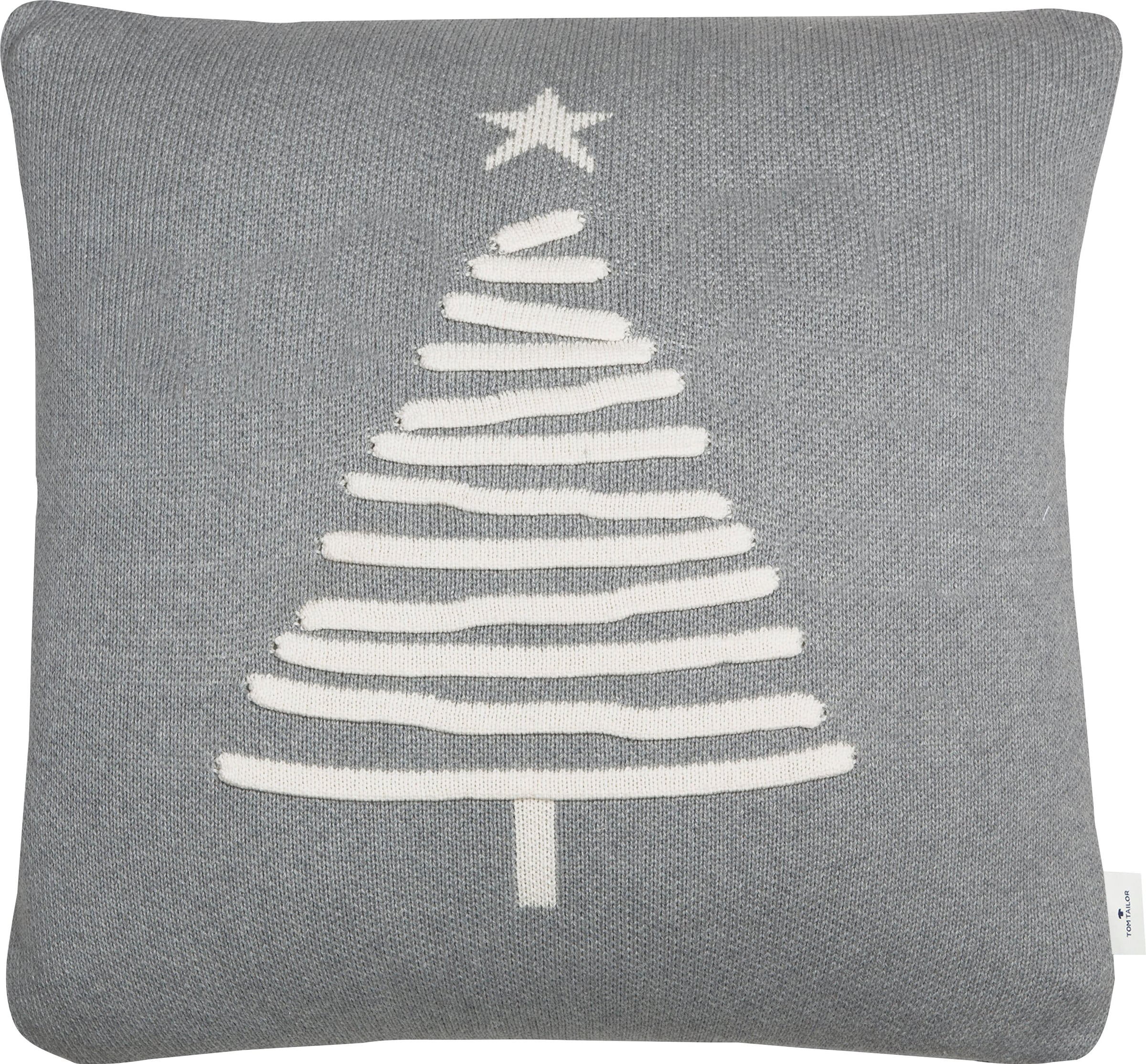 TOM TAILOR HOME Dekokissen »Knitted Shiny Tree«, Gestrickte Kissenhülle ohn günstig online kaufen