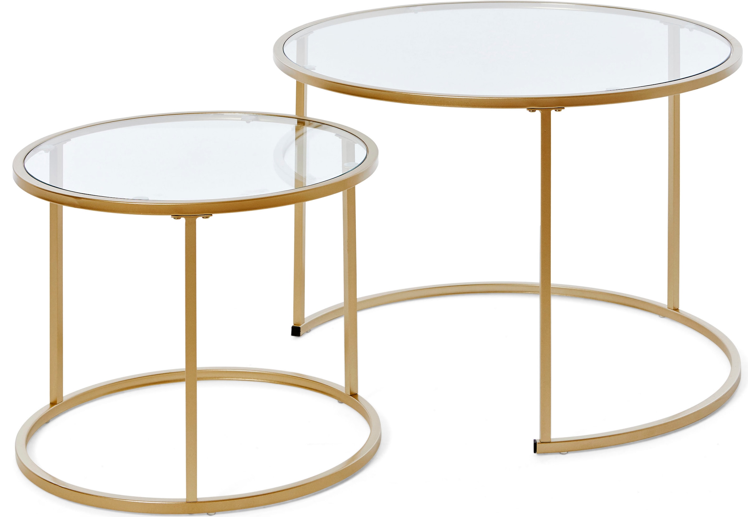 Jahnke Couchtisch, (2 St.), Couchtisch, Beistelltisch, Nachttisch in edlem Look