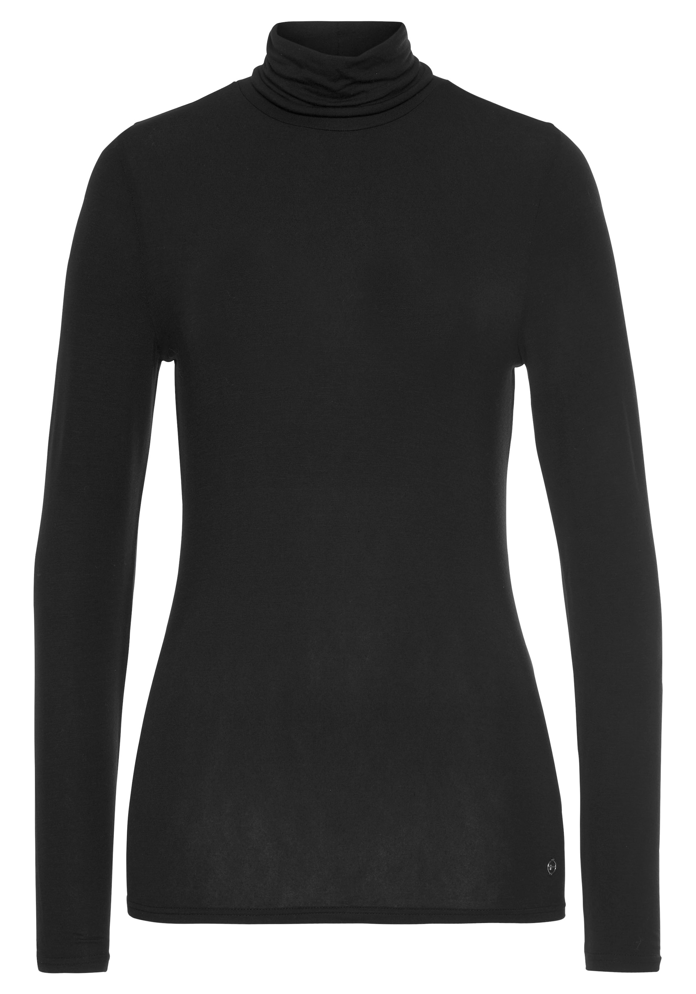 Tamaris Rollkragenshirt Langarm,  Basic, aus elastischem Material
