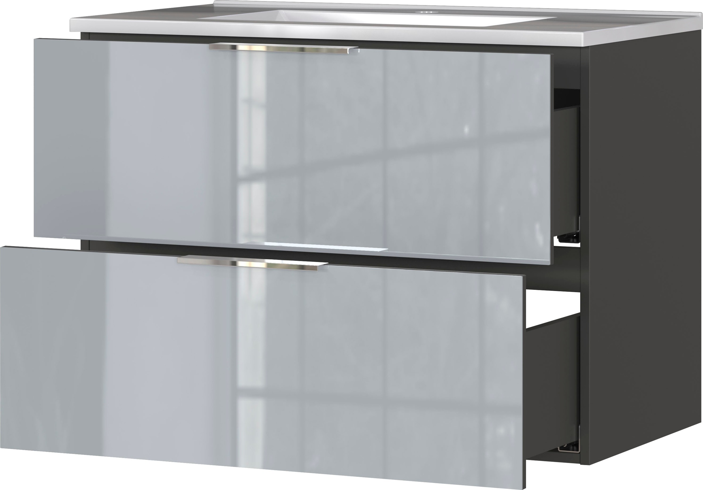 GERMANIA Badmöbel-Set »Oakland«, (4 St.), inkl. WT-Unterschrank, Spiegelschrank, Schrank und Mediumschrank