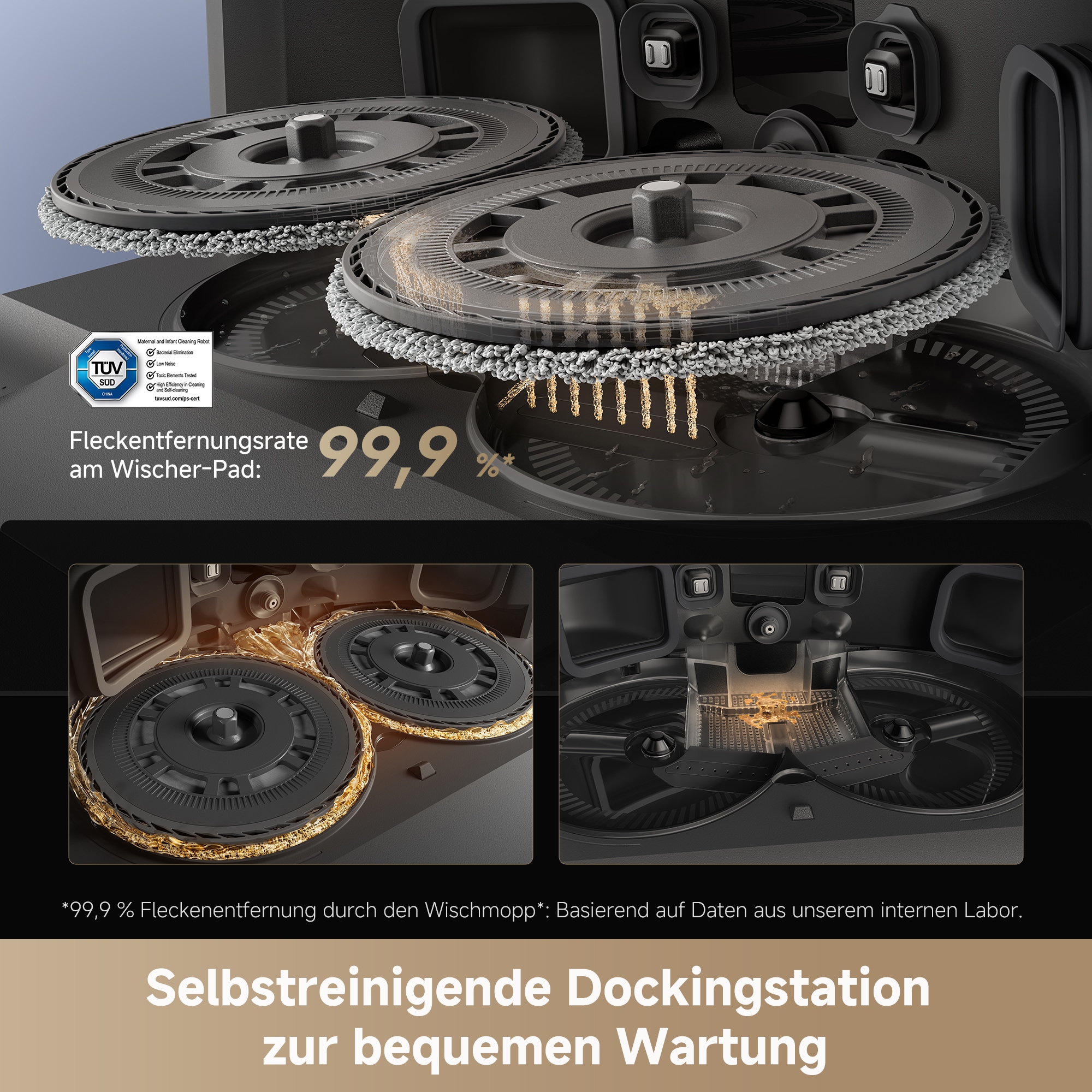Dreame Saugroboter »L40s Pro Ultra, mit Wischfunktion«, 19.000Pa Saugkraft, Hindernisüberwindung (bis zu 4cm), Kamera mit KI