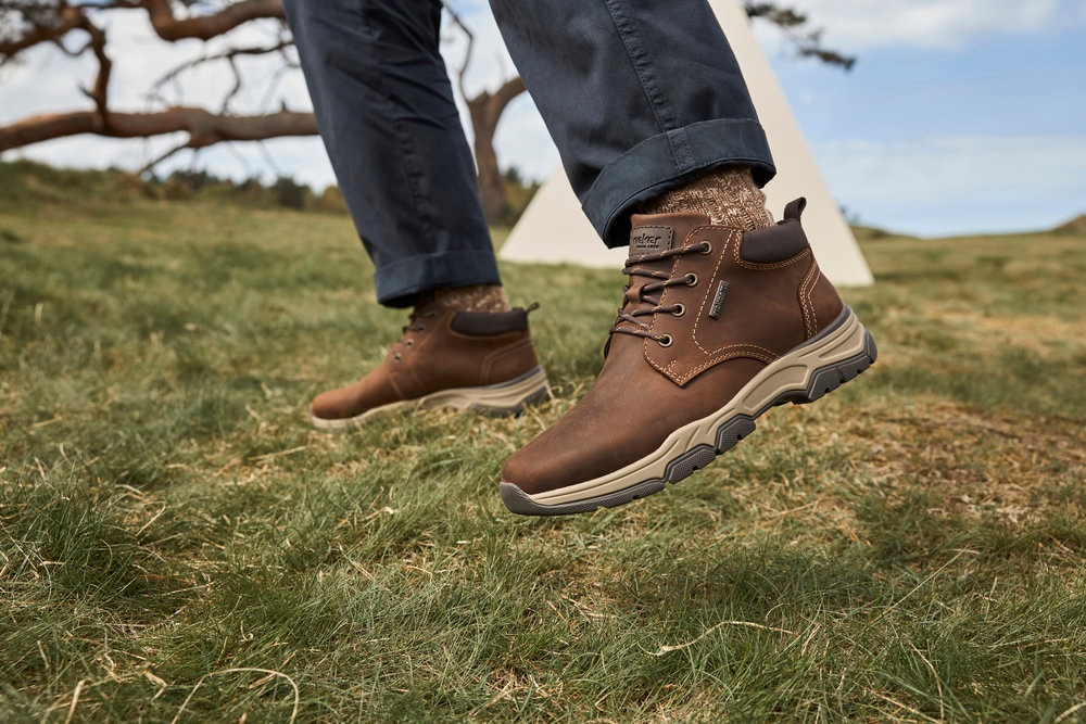 Rieker Schnürboots, Stiefelette, Casual Boots mit Schaftrandpolsterung, TEX-Membran