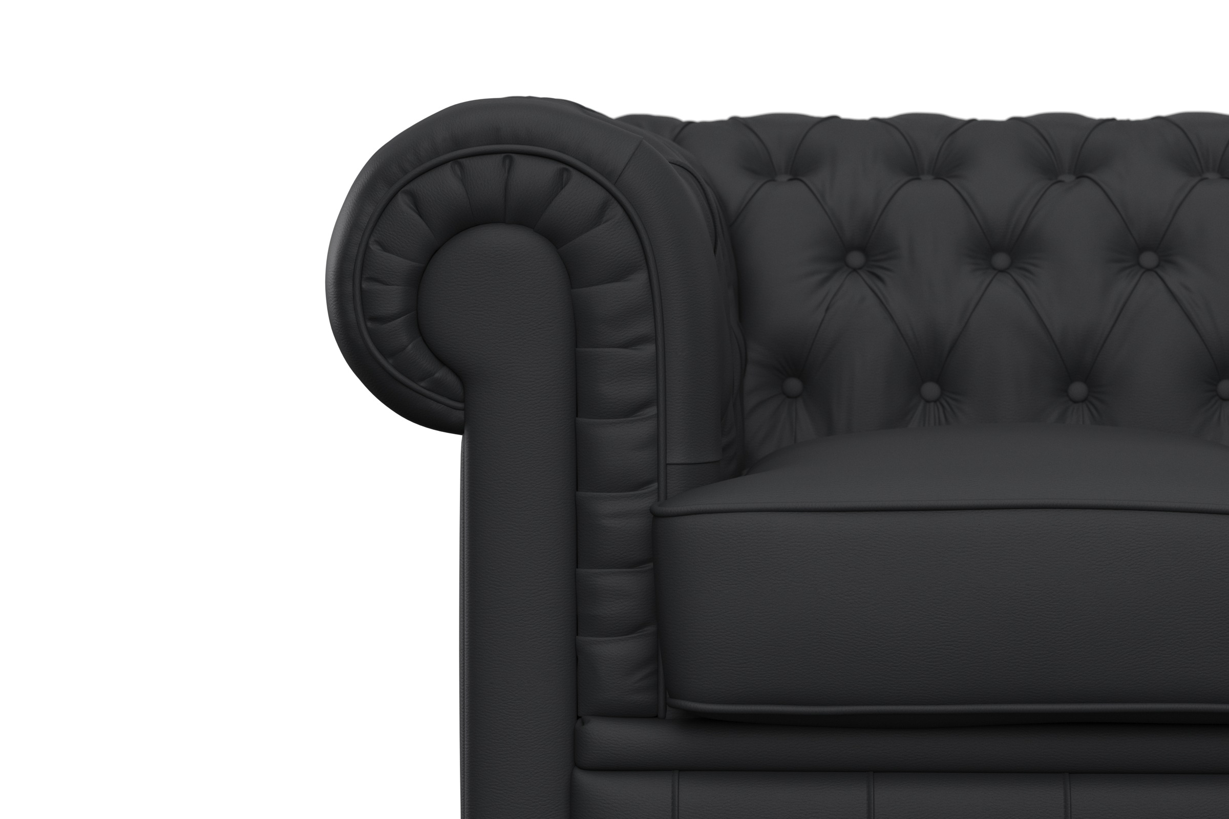Max Winzer® Chesterfield-Sofa »Kent edel und bequem, tolle Detailverarbeitung, komfortable Armlehnen«, 3-Sitzer mit aufwendiger Knopfheftung, Breite 205 cm