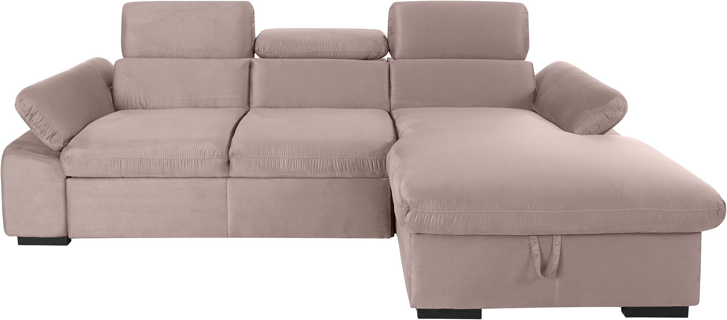 COTTA Ecksofa »Lola L-Form mit Kopfteilfunktion & Hocker« wahlweise mit Bet günstig online kaufen