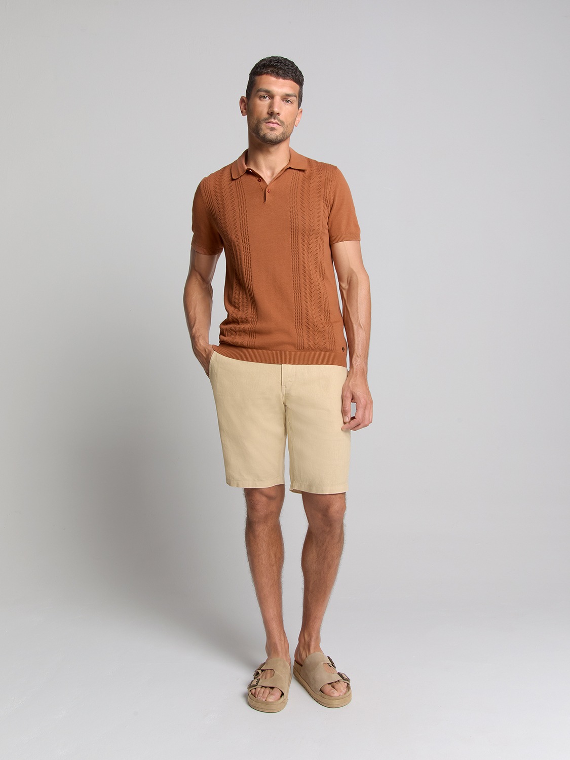 NO EXCESS Shorts »No Excess Leinen-Shorts«