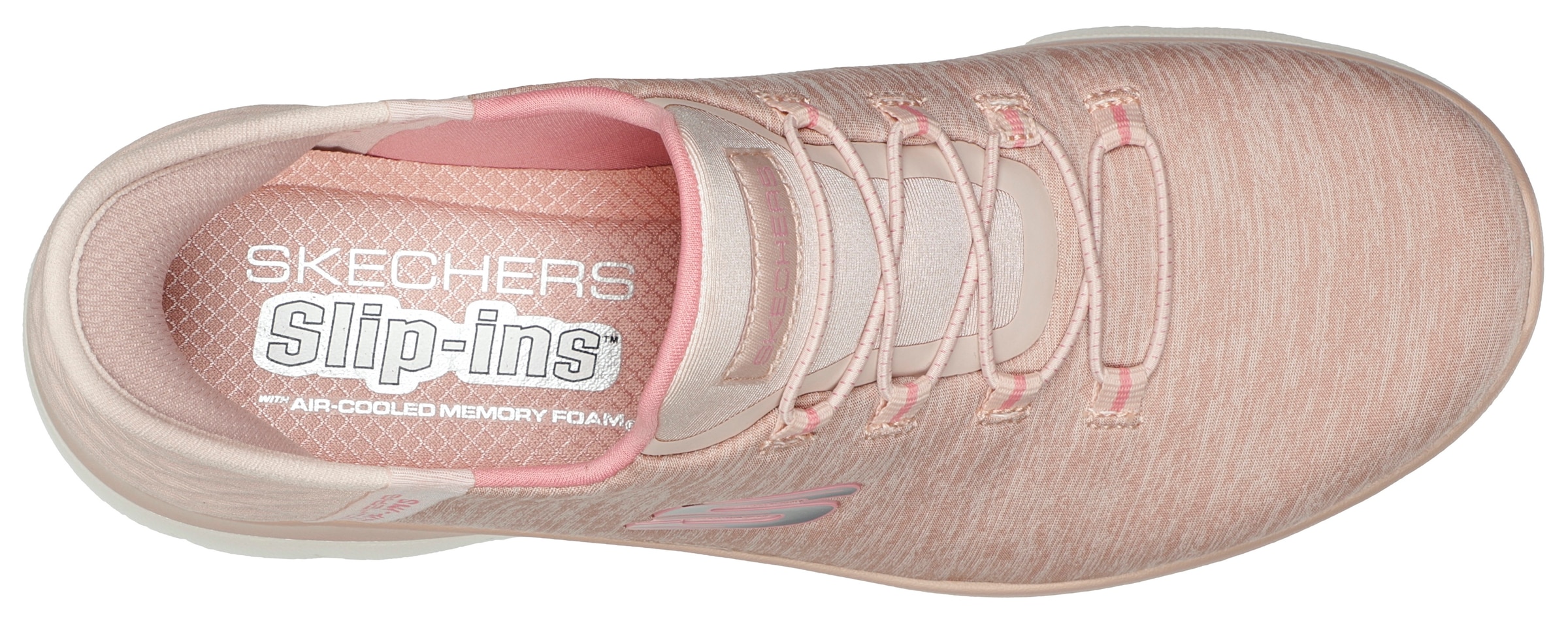 Skechers Slipper »SUMMITS DAZZLING HAZE«, Slip Ins Sneaker, Freizeitschuh mit dezenten Kontrastdetails