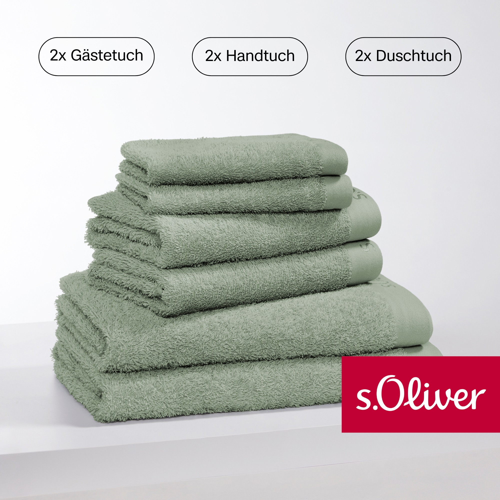s.Oliver Handtuch Set »s.Oliver, Premium Qualität, 600 gr/m²«, (Set, 6 St., günstig online kaufen