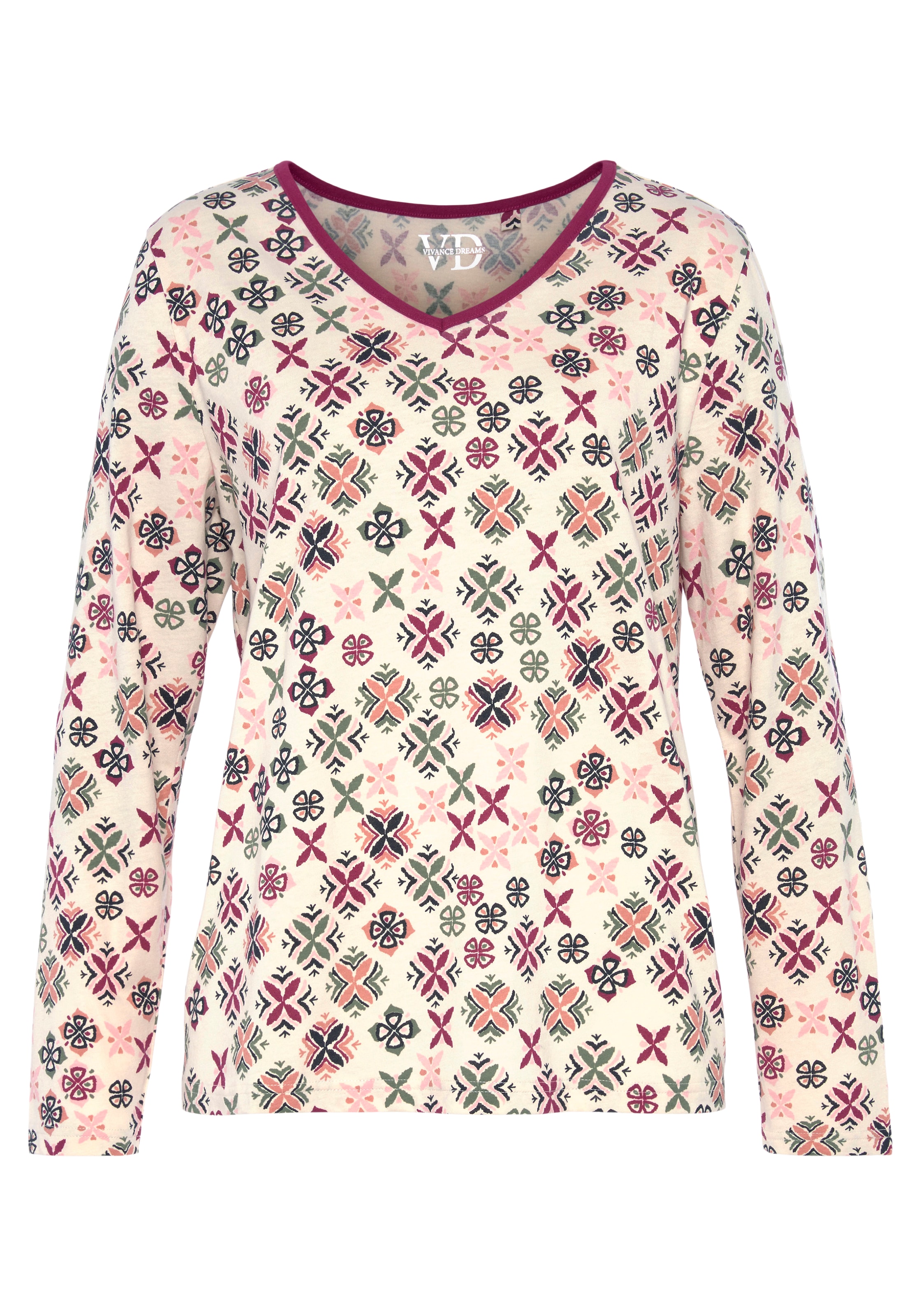 grafisch-floralem 2 tlg.), Vivance bestellen Alloverdruck Pyjama, mit (Packung, Dreams
