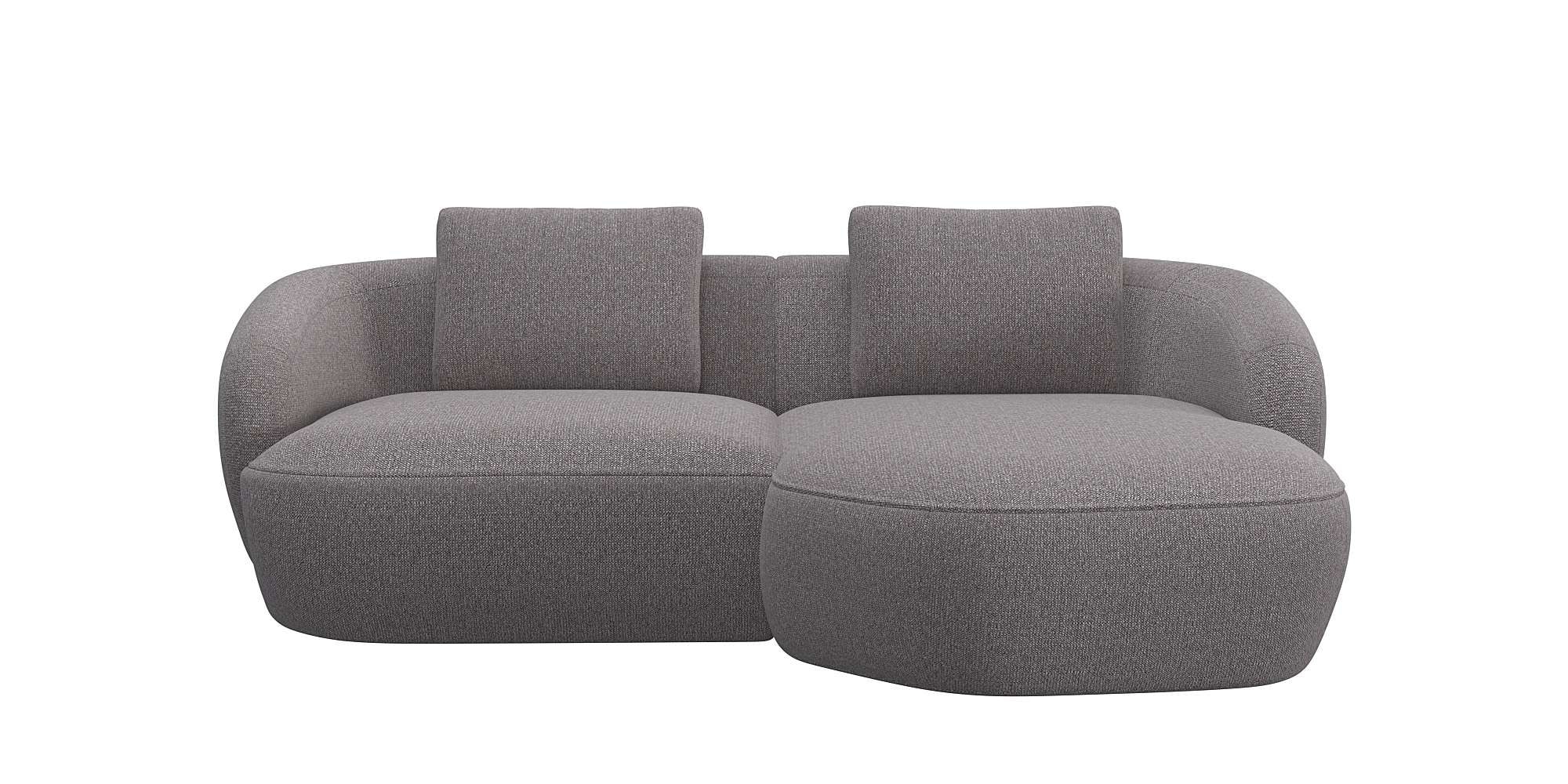 FLEXLUX Wohnlandschaft »Torino, rund, L-Form, Sofa-Ecke mit Recamiere, Longchair-Sofa« OTTOs Choice, organisches Sofa-Design, Kaltschaum, Wellenunterfederung
