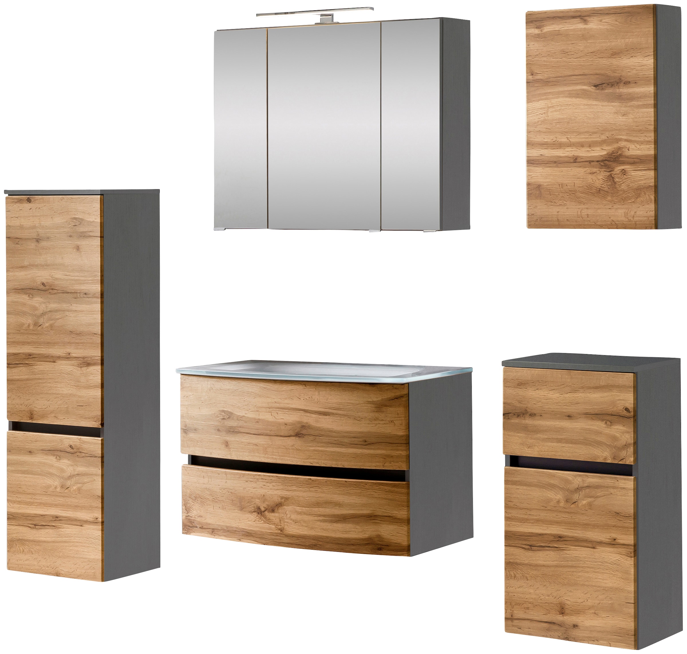 welltime Badezimmer-Set »Kaunas« Set, 5 Stk. tlg. günstig online kaufen