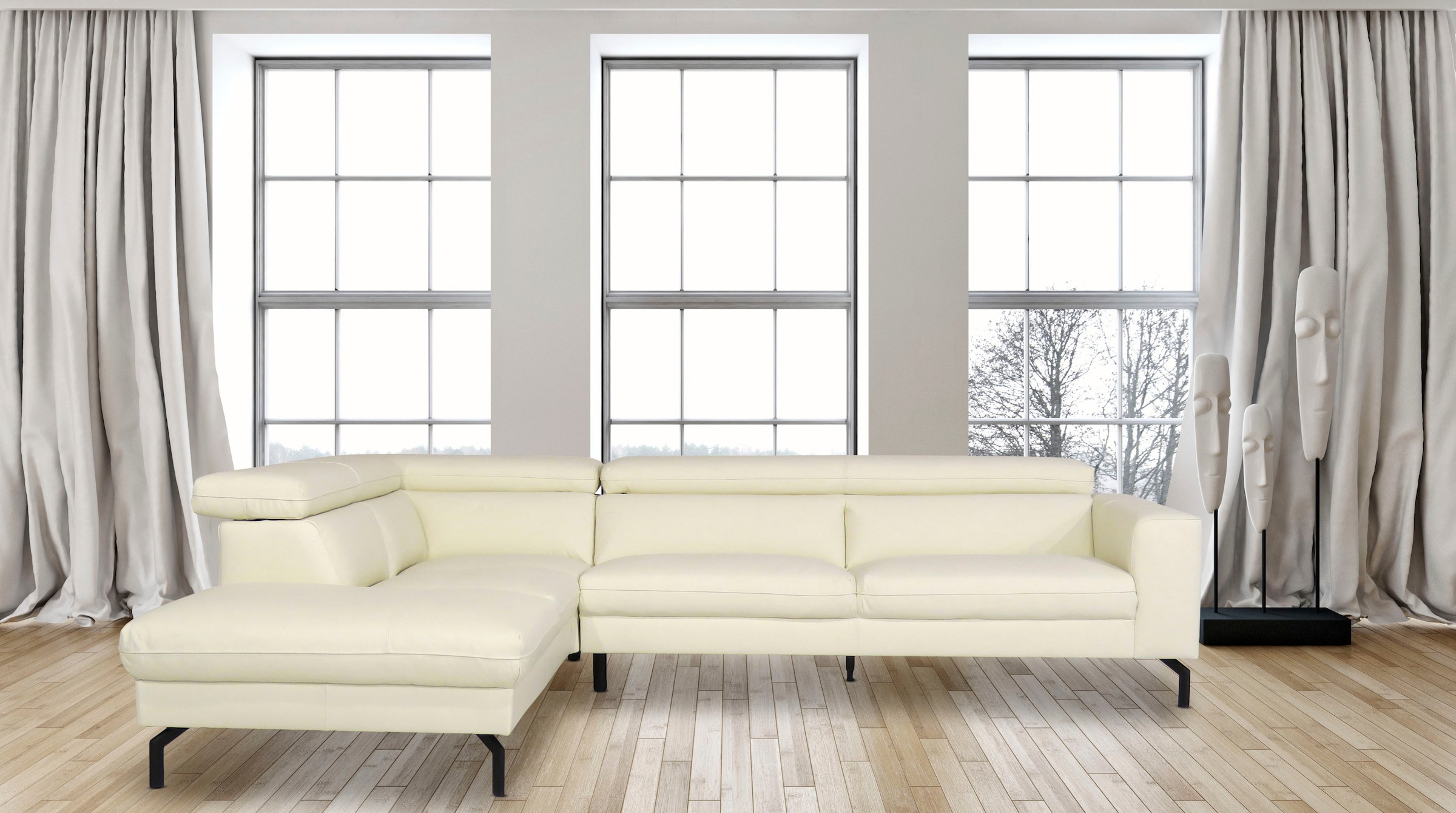 Home affaire Ecksofa »Olanta, modern und bequem, Breite 305cm, Fuß 16cm hoc günstig online kaufen