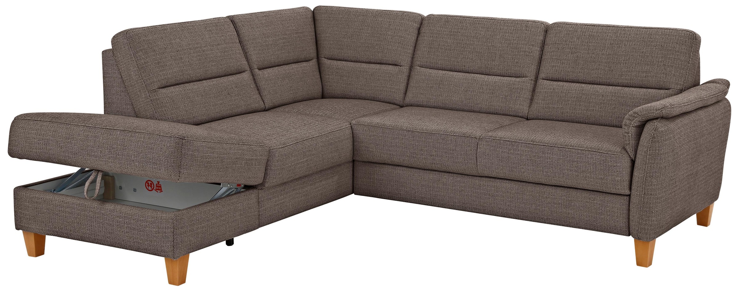 Home affaire Ecksofa »Palmera L-Form«, Federkern, wahlweise mit Bettfunktion und mit/ohne Stauraum
