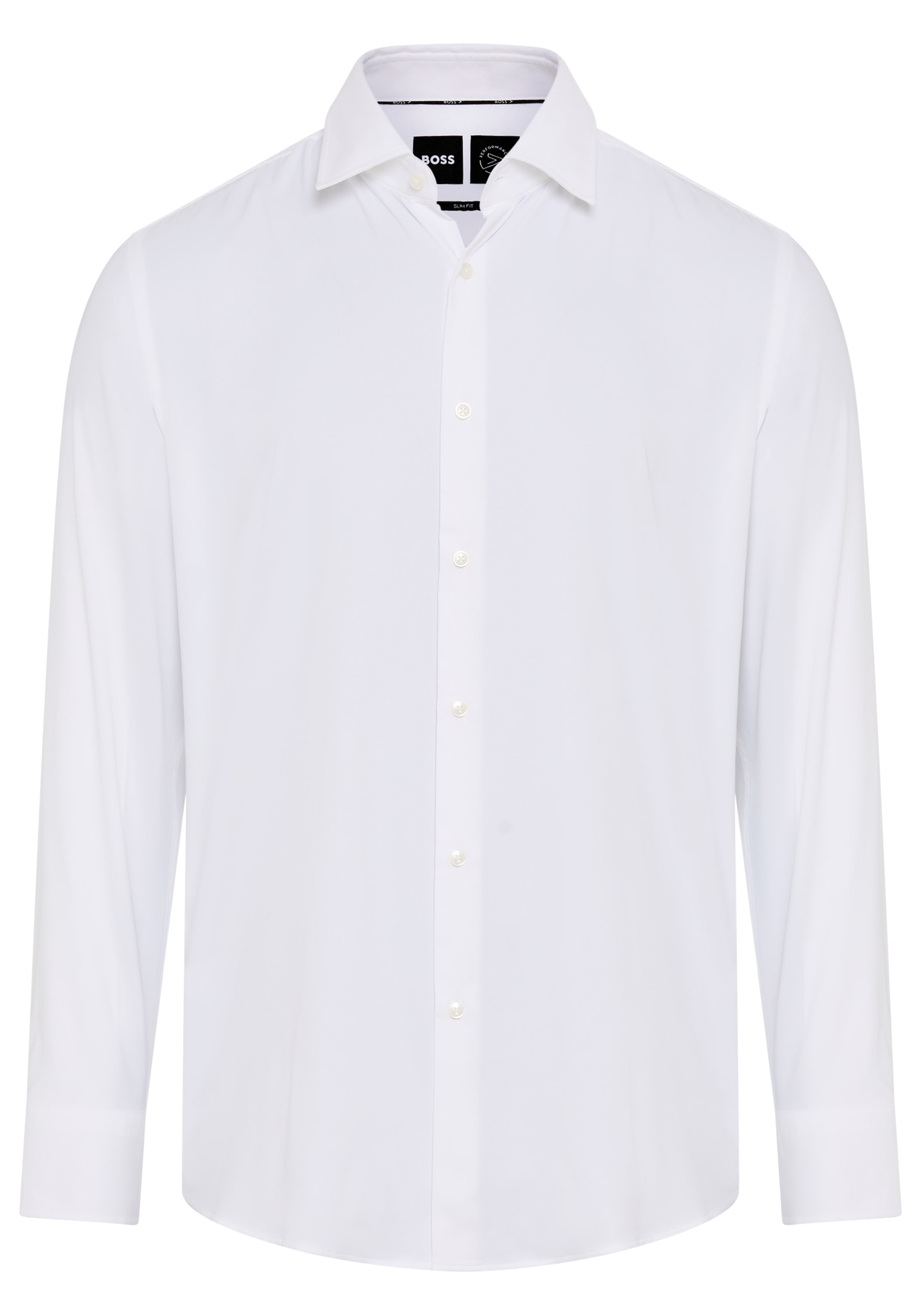BOSS Businesshemd »HANK« Slim-Fit, aus funktionalem Stretch-Twill, Kentkragen