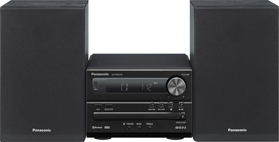 PANASONIC Kompaktanlage »SC-PM250« Bluetooth Displaybeleuchtung Sleep-Timer schwarz Volle Flexibilität für Tablets & Smartphones dank Bluetooth