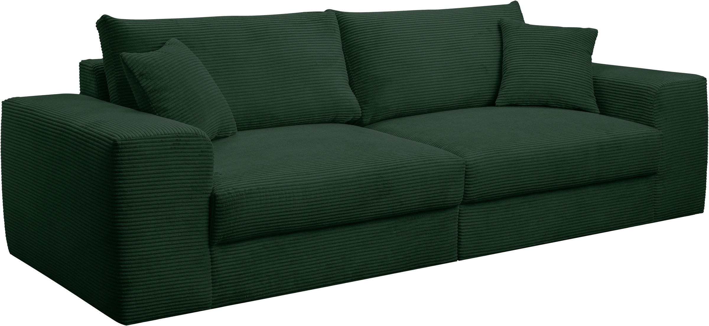 WERK2 Big-Sofa »Rozzana Mega Sofa mit viel Platz, aktuelle Bezüge. Breite 246cm« mit losen Rückenkissen, gemütlich, in Cord, Breitcord und Plüsch Bezug
