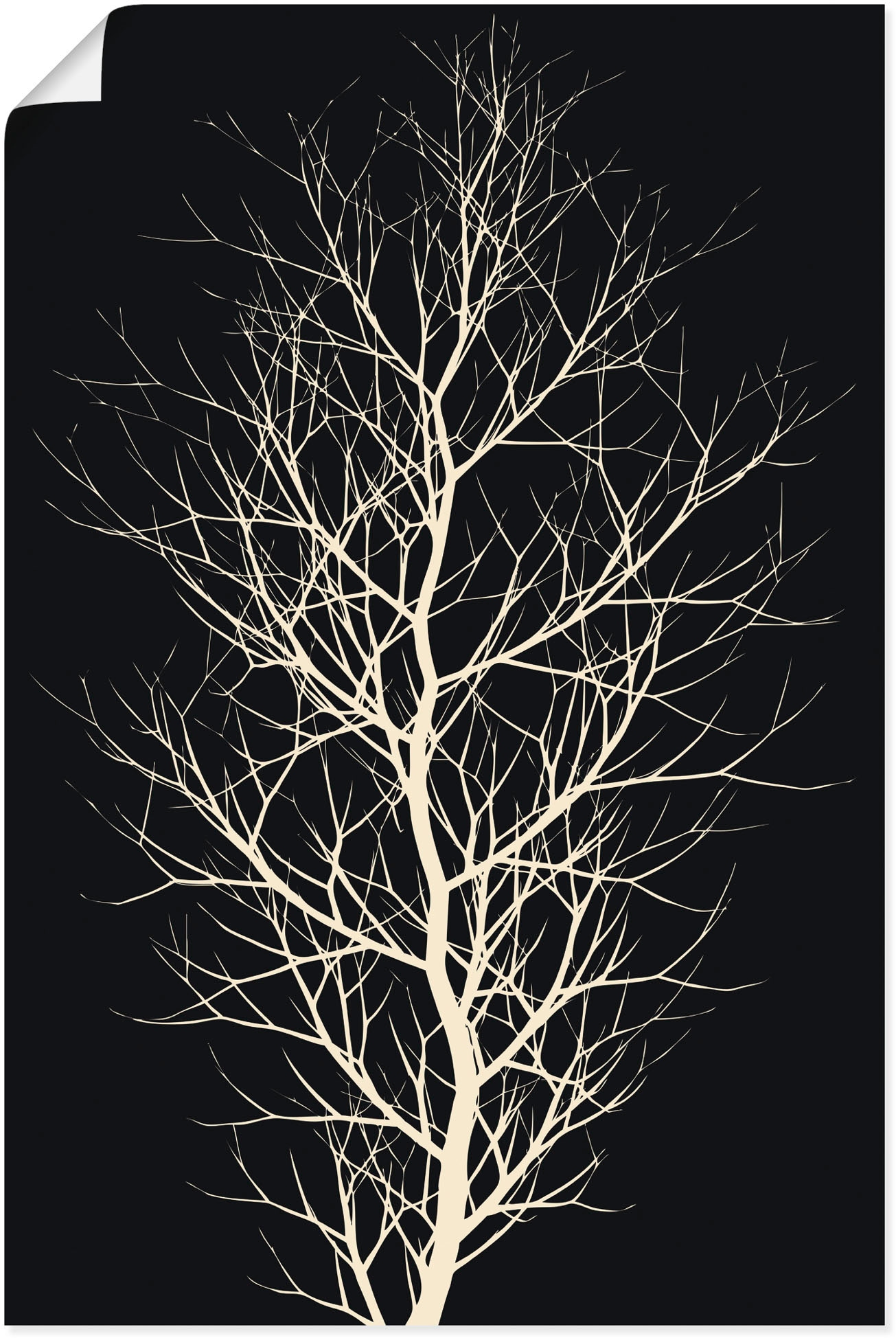 Artland Poster »Der schwarze Baum«, Baumbilder, (1 St.), als Alubild, Leinw günstig online kaufen