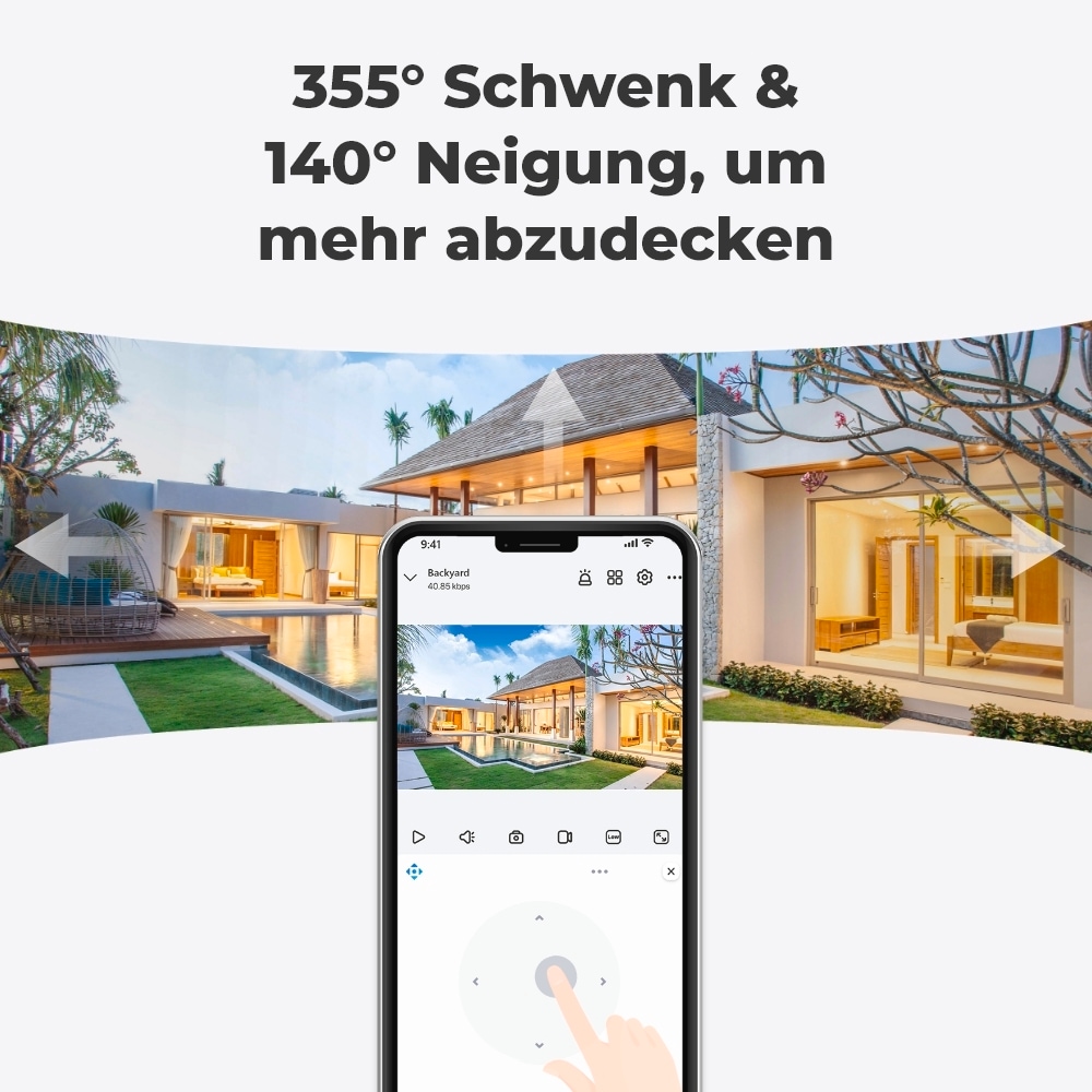 Reolink Überwachungskamera »Argus Series B420 Battery-WiFi + Solarpanel«, Außenbereich