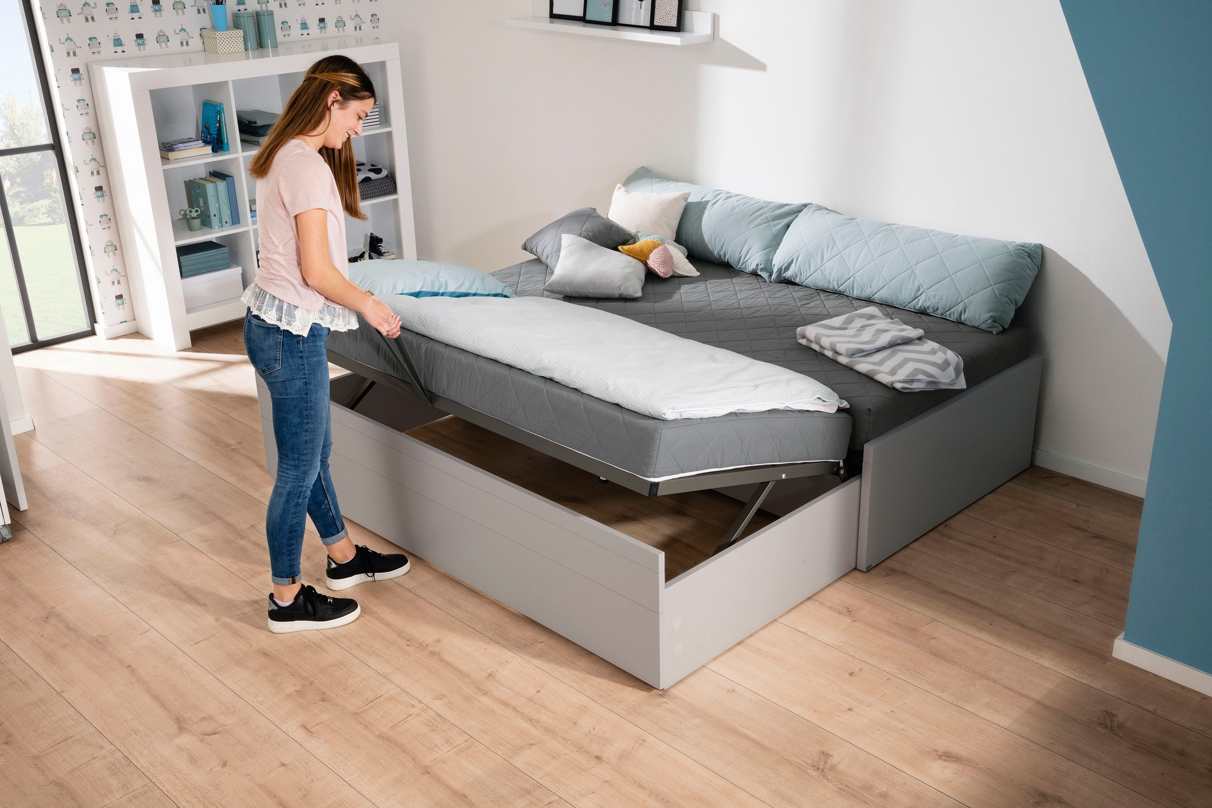 PAIDI Jugendbett »FLYNN in verschiedenen Ausführungen, Ausziehbett mit 2 Li günstig online kaufen