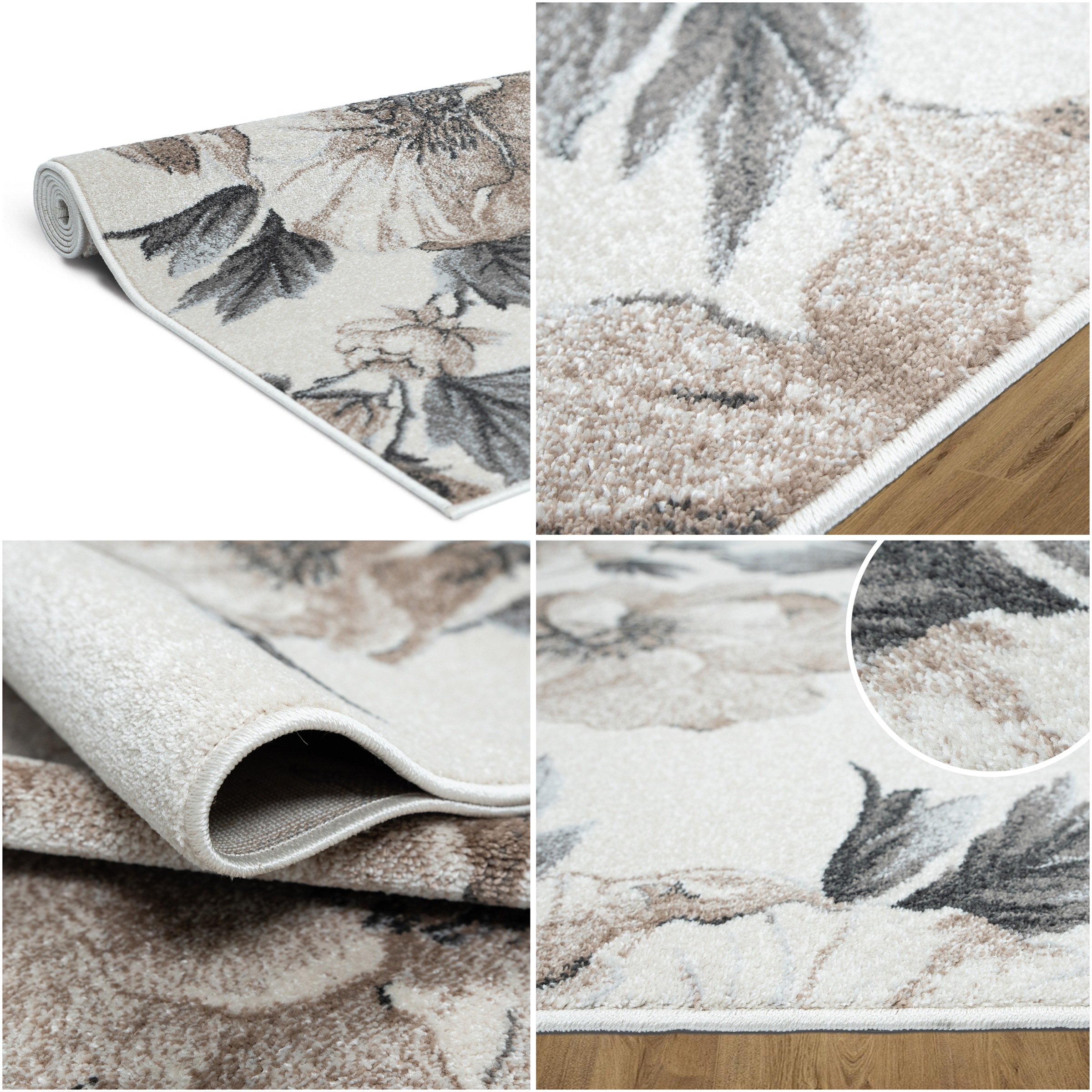 OTTO home Teppich »Florent, Blumen Design, Vintage« rechteckig 9 mm Höhe Floral, detailreiche Blüten, Botanical, elegant, Wohnzimmer