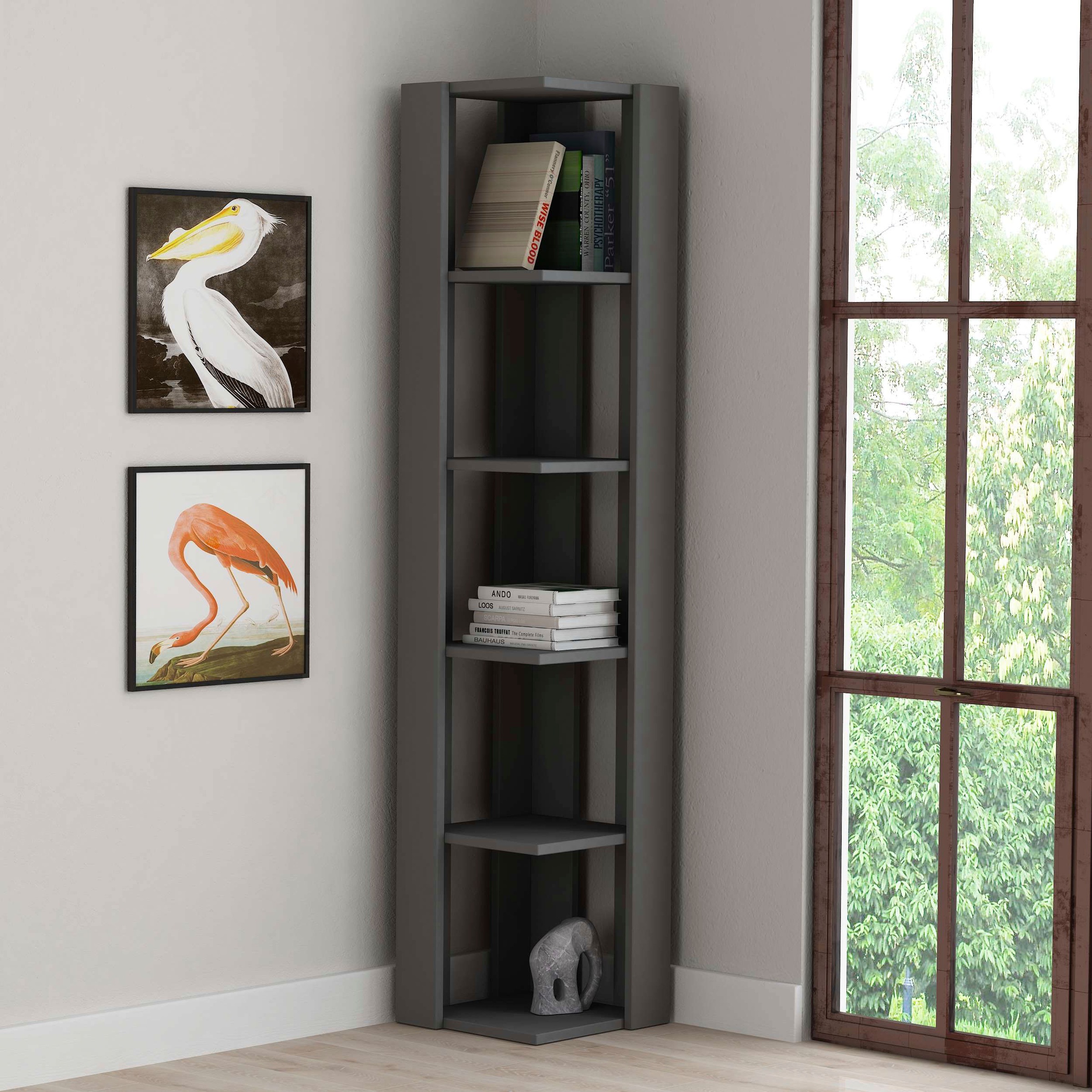 Decortie Eckregal »Nati Eckregal«, (Packung), Leichte Montage, Lagerung, Platzsparend