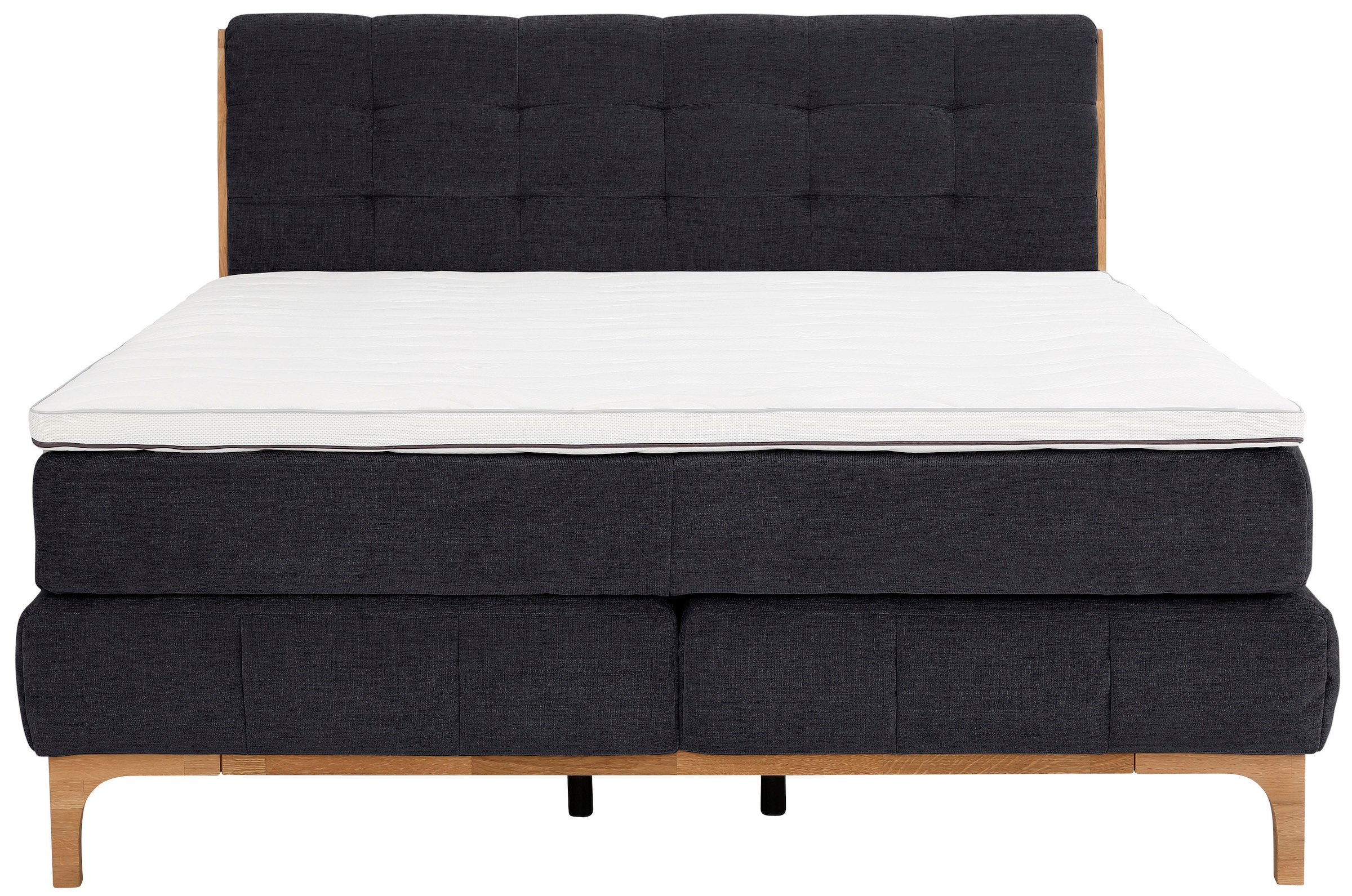 OTTO products Boxspringbett »Jelle«, (5 St.), zertifizierte, recycelte Bezugsstoffe, verschiedene Ausführungen