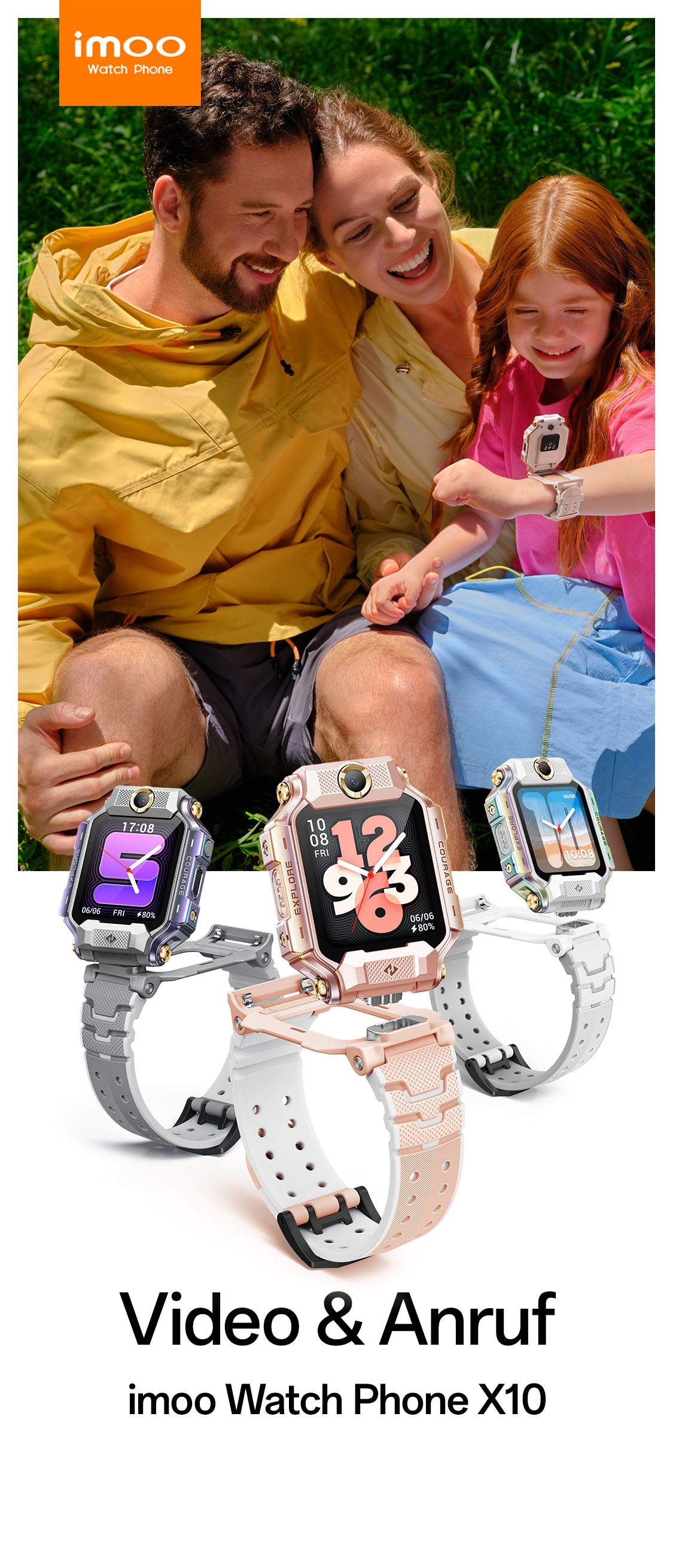 Imoo Smartwatch »Watch Phone X10« (4,06 cm / 1,6 ″) CaremeOS