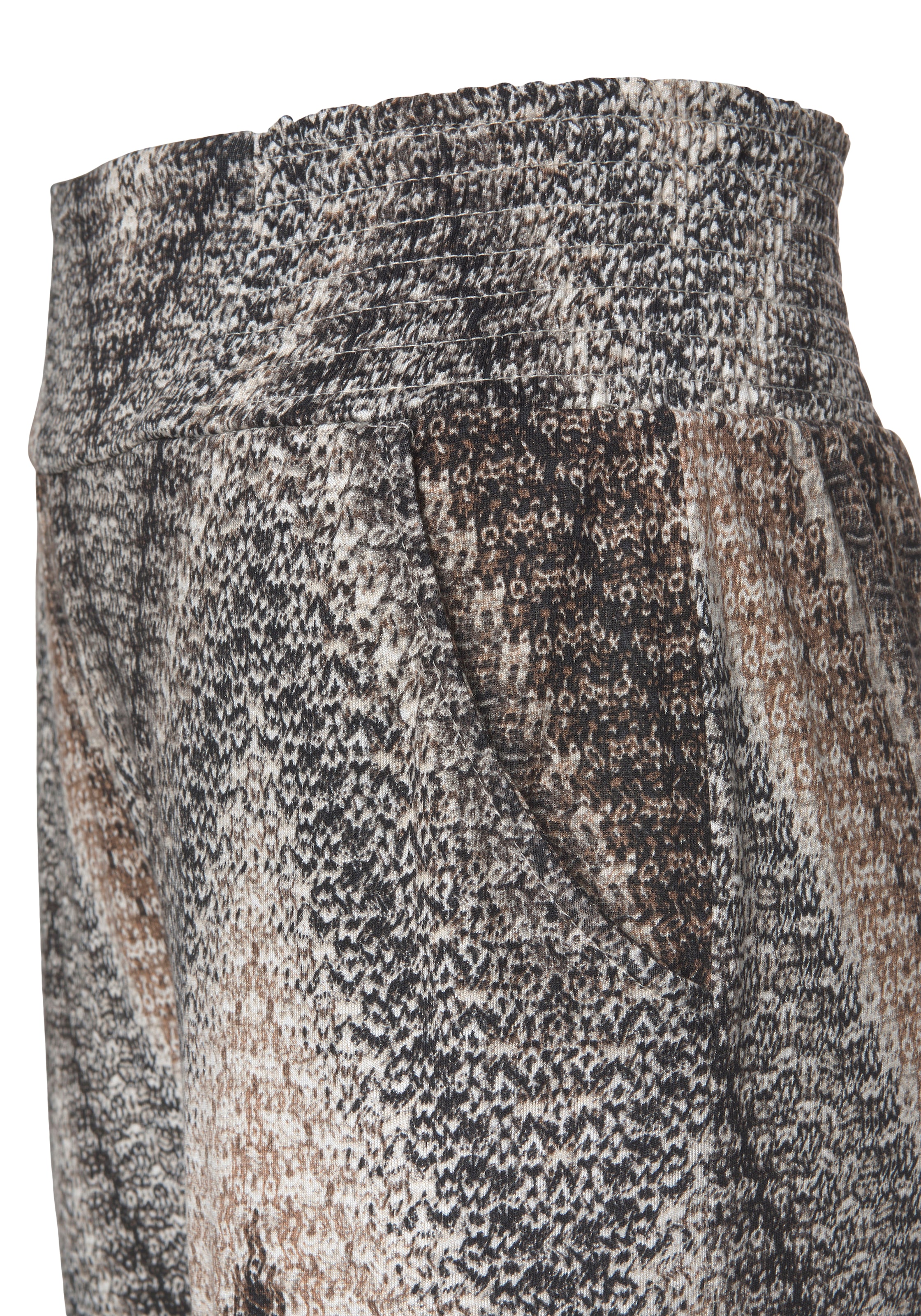 LASCANA Jerseyhose, mit Alloverprint und Taschen, Stretchbund, Strandhose