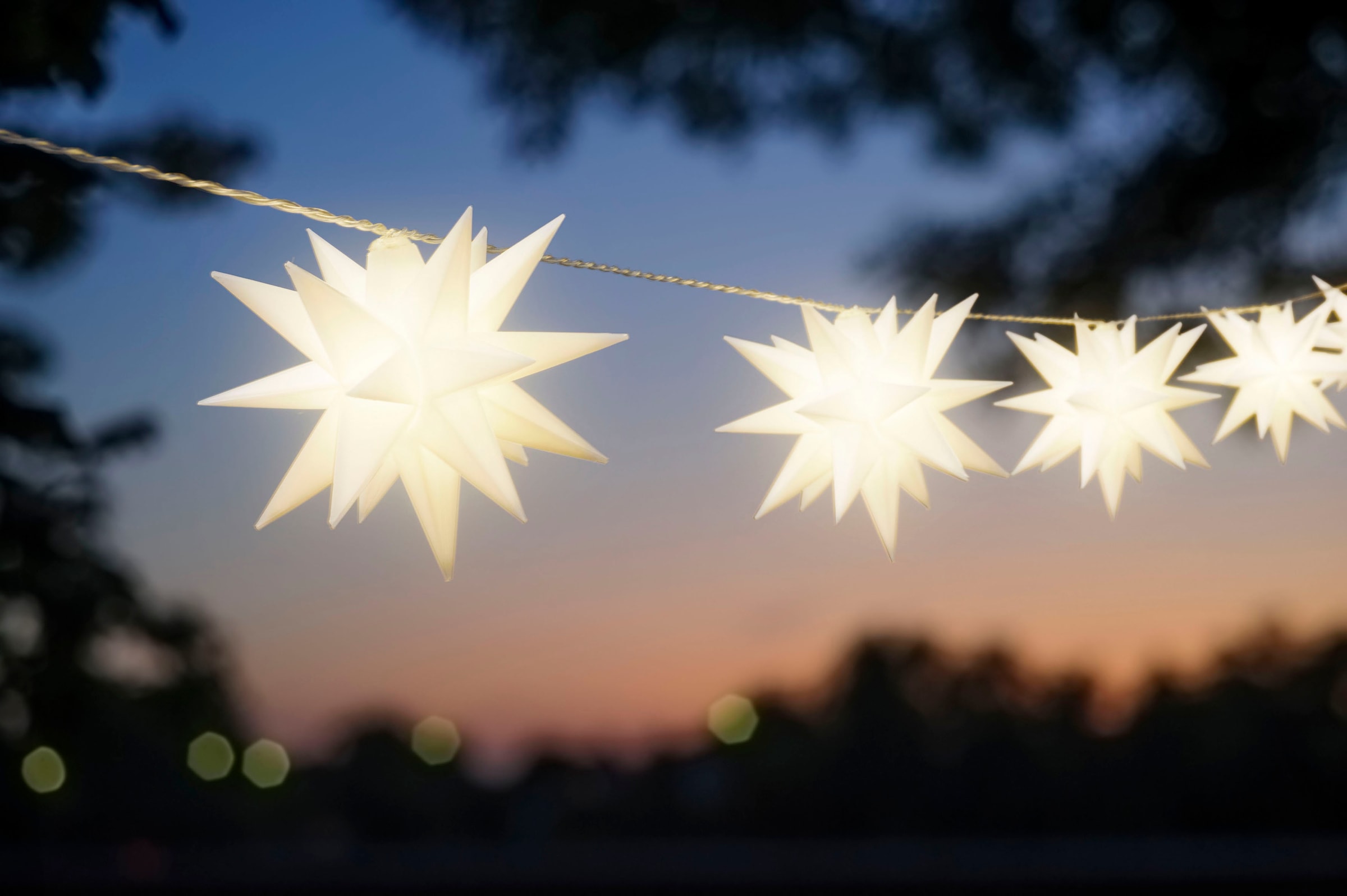 my home LED-Lichterkette »Dion, Weihnachtsbeleuchtung mit Sternen«, 10 St.-flammig, mit Timer, Weihnachtsdeko für den geschützen Außenbereich