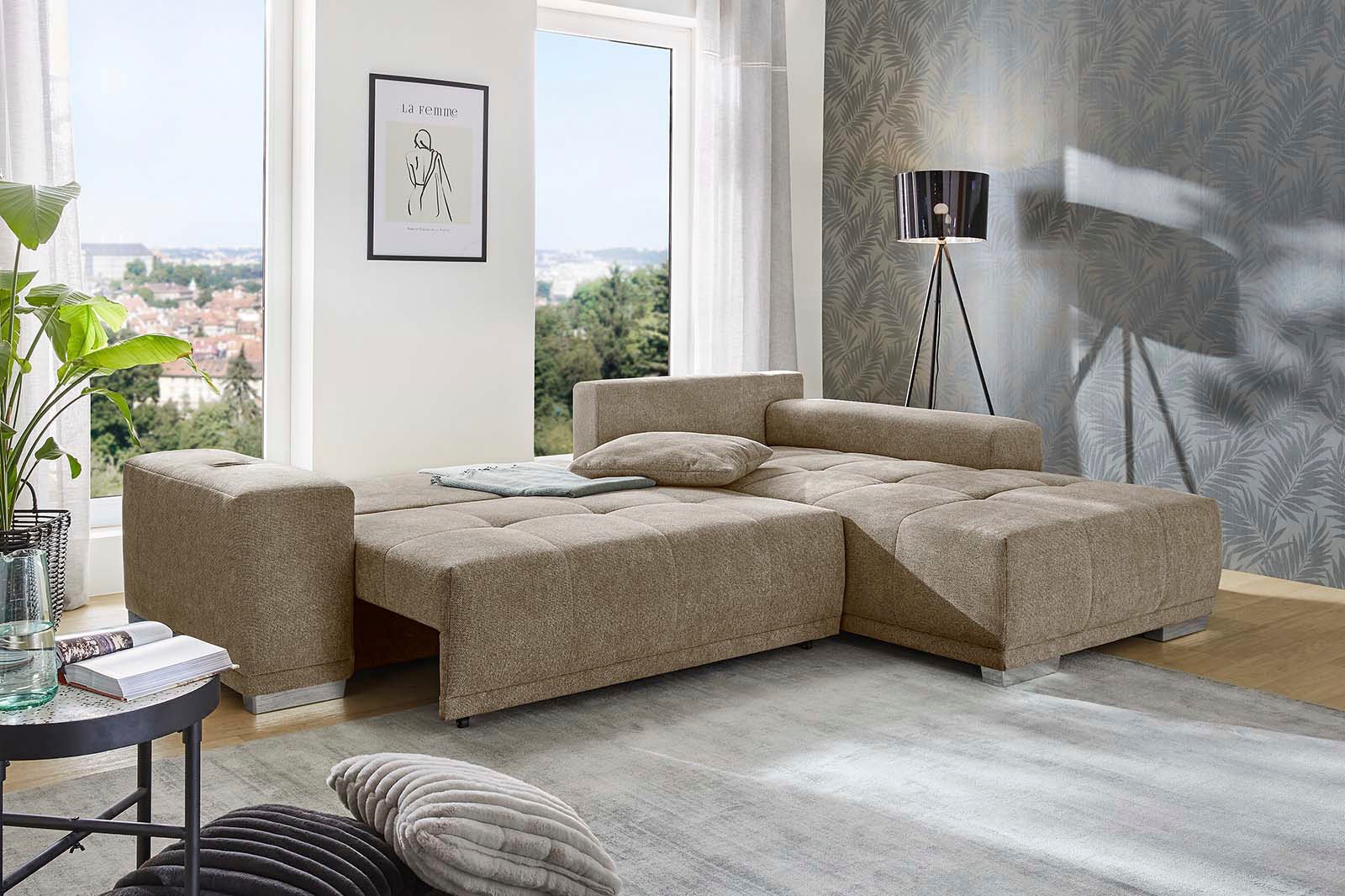 Jockenhöfer Gruppe Ecksofa "Monaco L-Form mit elektromotorischer Relaxfunkt günstig online kaufen