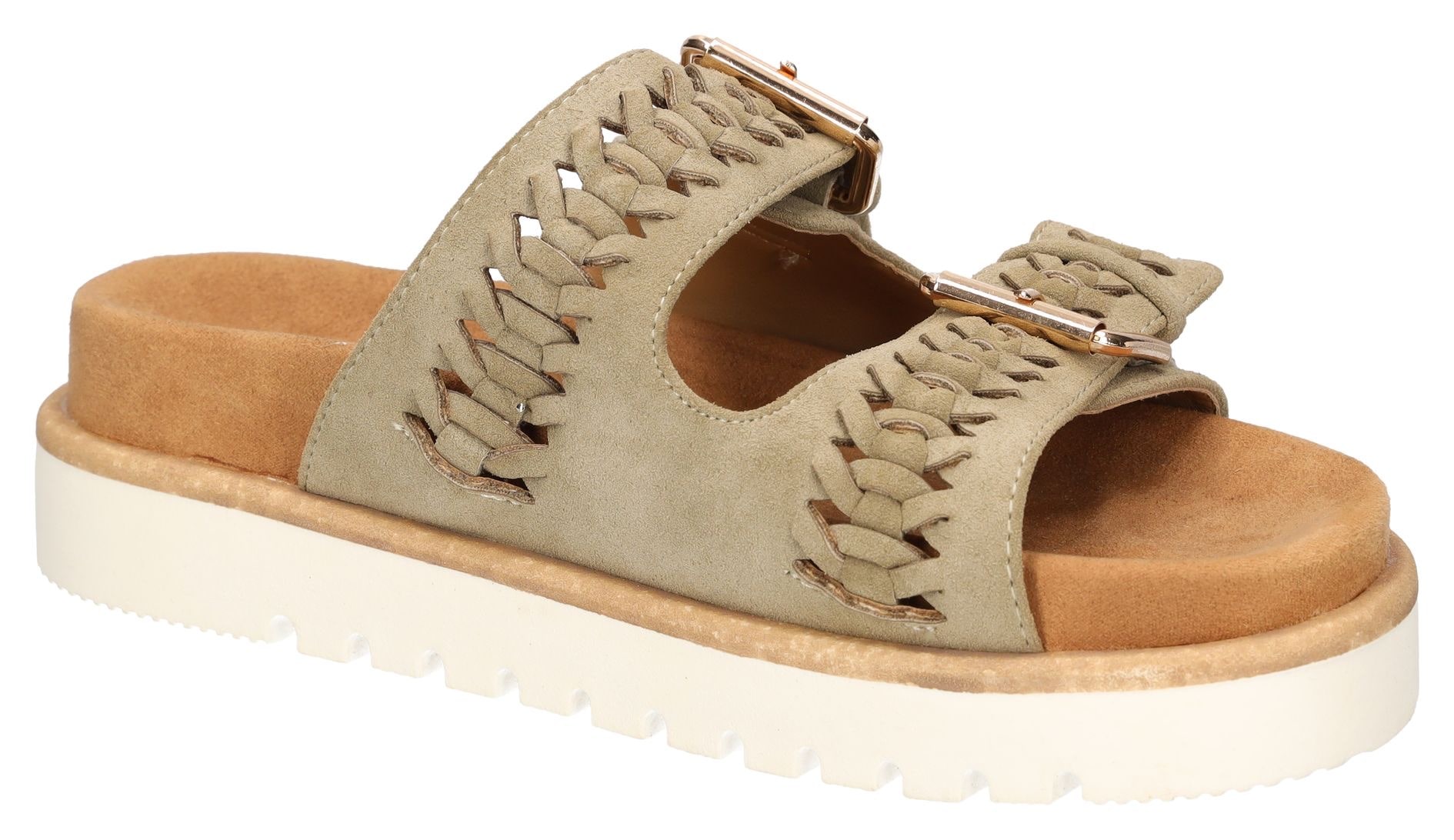 Mustang Shoes Pantolette  , Sandale, Plateausandale, Pool Slides mit komfortablem Tieffußbett