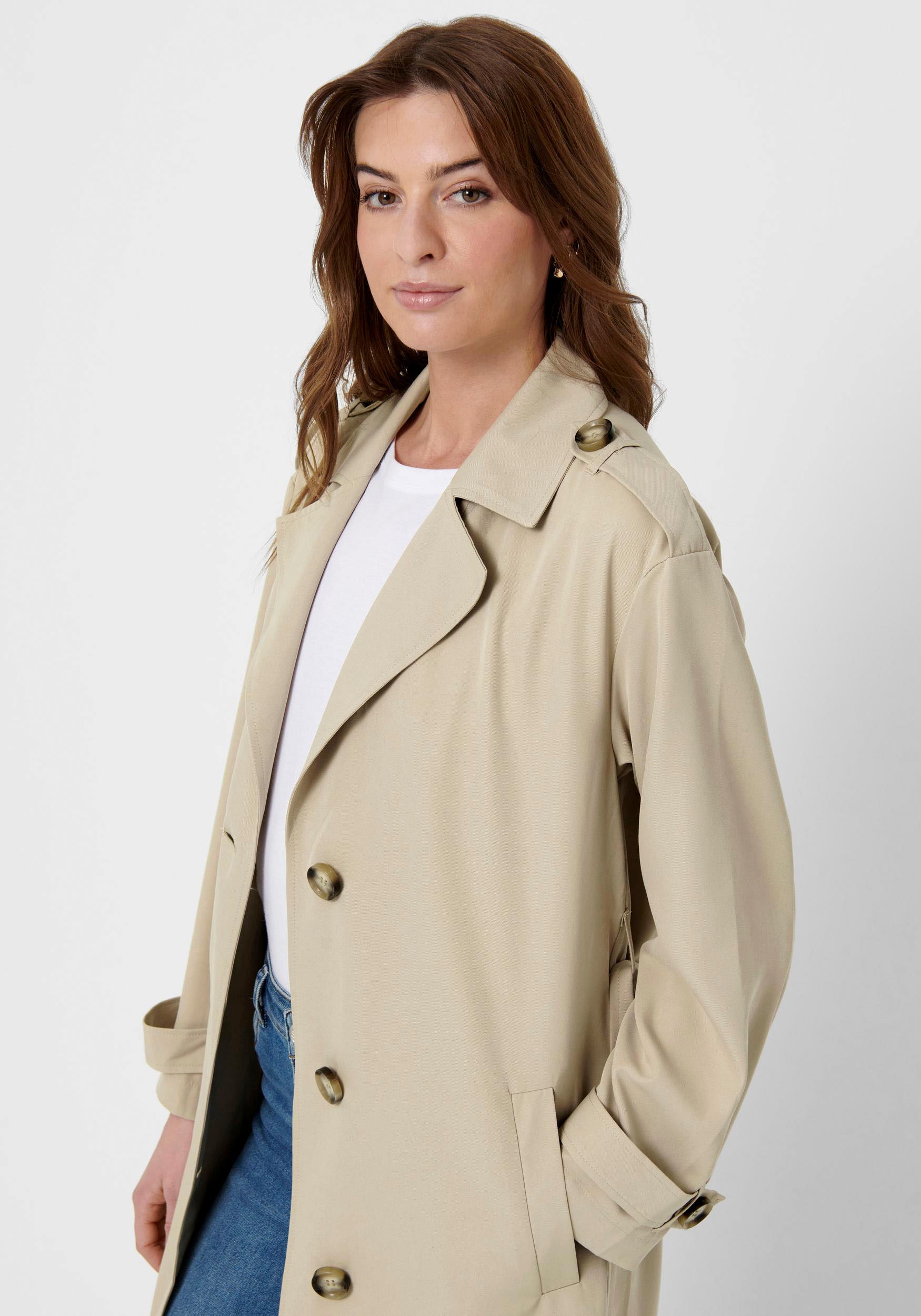 ONLY Trenchcoat »ONLLINE X-LONG TRENCHCOAT OTW NOOS«, mit Bindegürtel an der Taille - 2 Seitentaschen