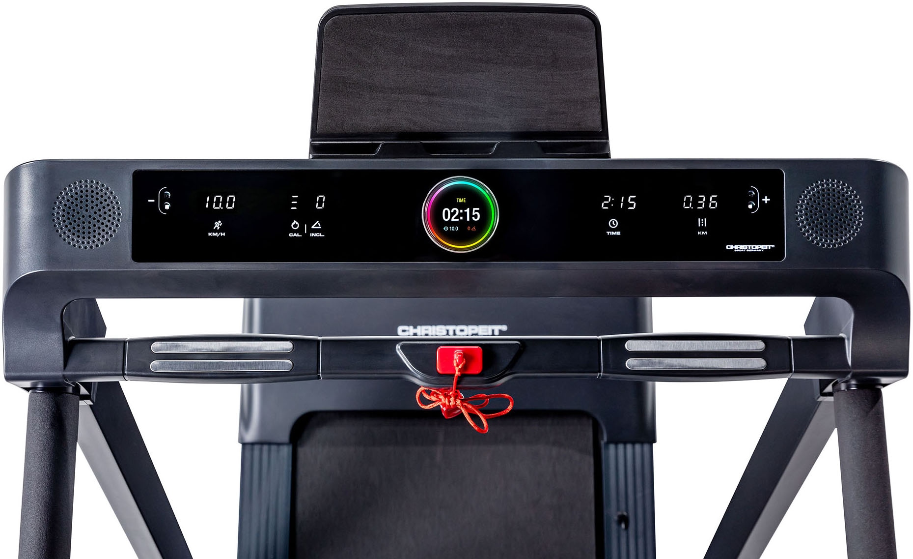 Christopeit Sport® Laufband »TM 3000S«, (Bluetooth-Funktion, integrierte Transportrollen und Tablethalterung), bis max. 16 km/h, klappbar