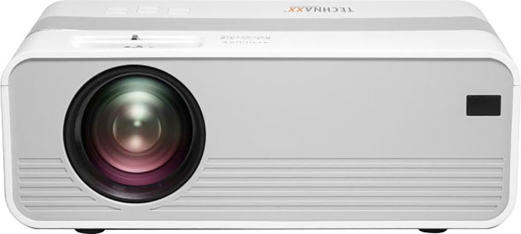 TECHNAXX LED-Beamer »TX-127« (2.000 lm 1000:1 1280 x 720 px) weiß/silberfarben Wiedergabe von Video-, Foto- und Audiodateien über USB, MicroSD oder...
