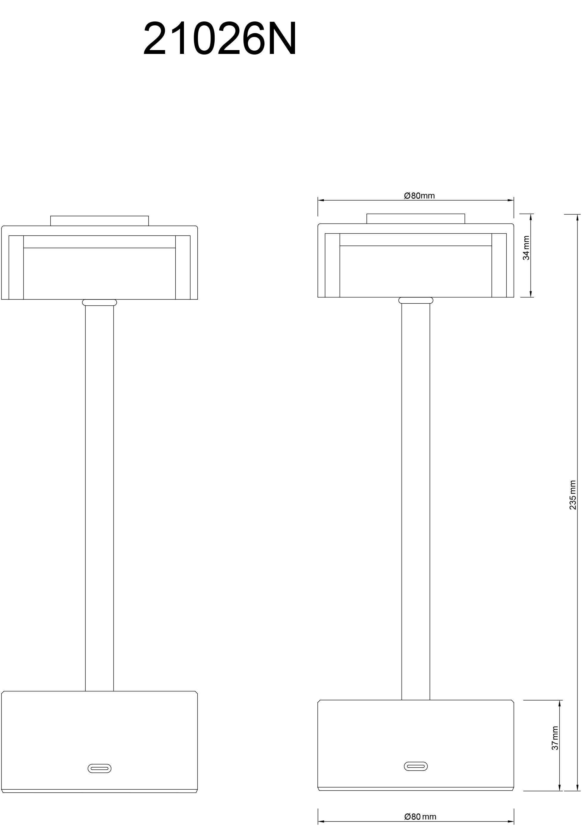 GLOBO LIGHTING LED Tischleuchte »SHIRA«, LED fest integriert, variable Lichttemperatur von 2700 K bis 4000 K