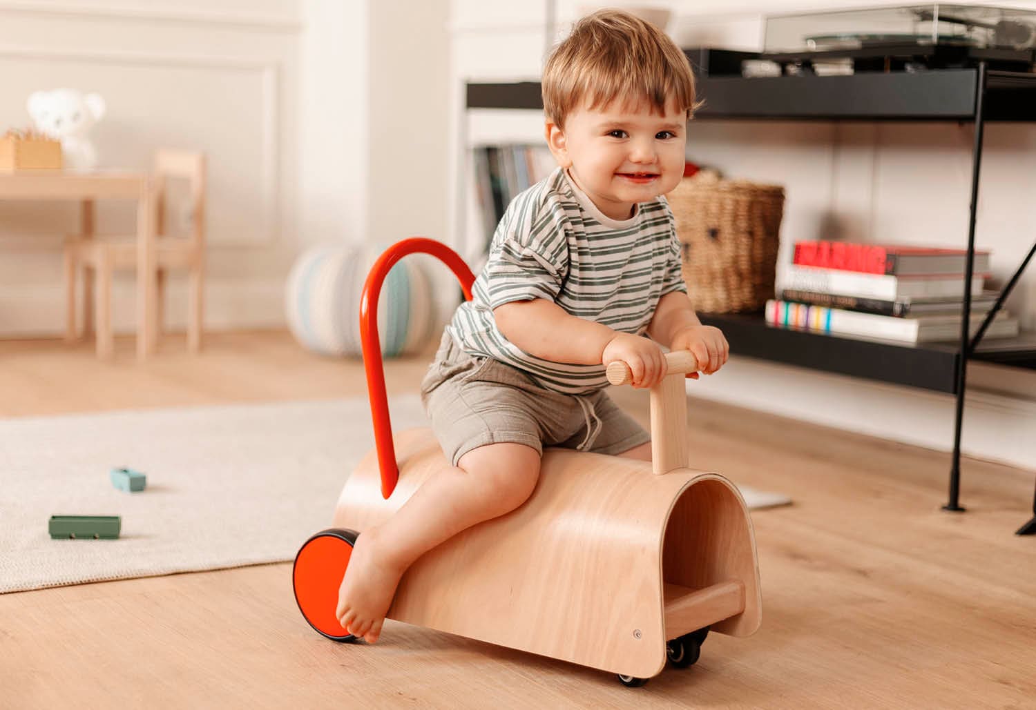 Pinolino® Lauflernwagen »Enzo, natur/rot«