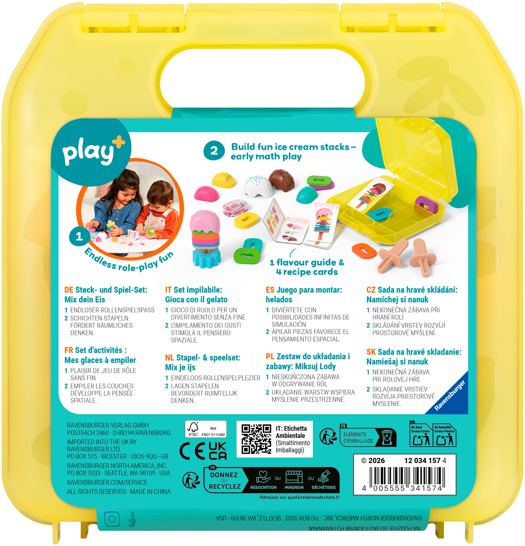 Ravensburger Steckspielzeug »Play+ Steck- und Spiel-Set: Mix dein Eis«