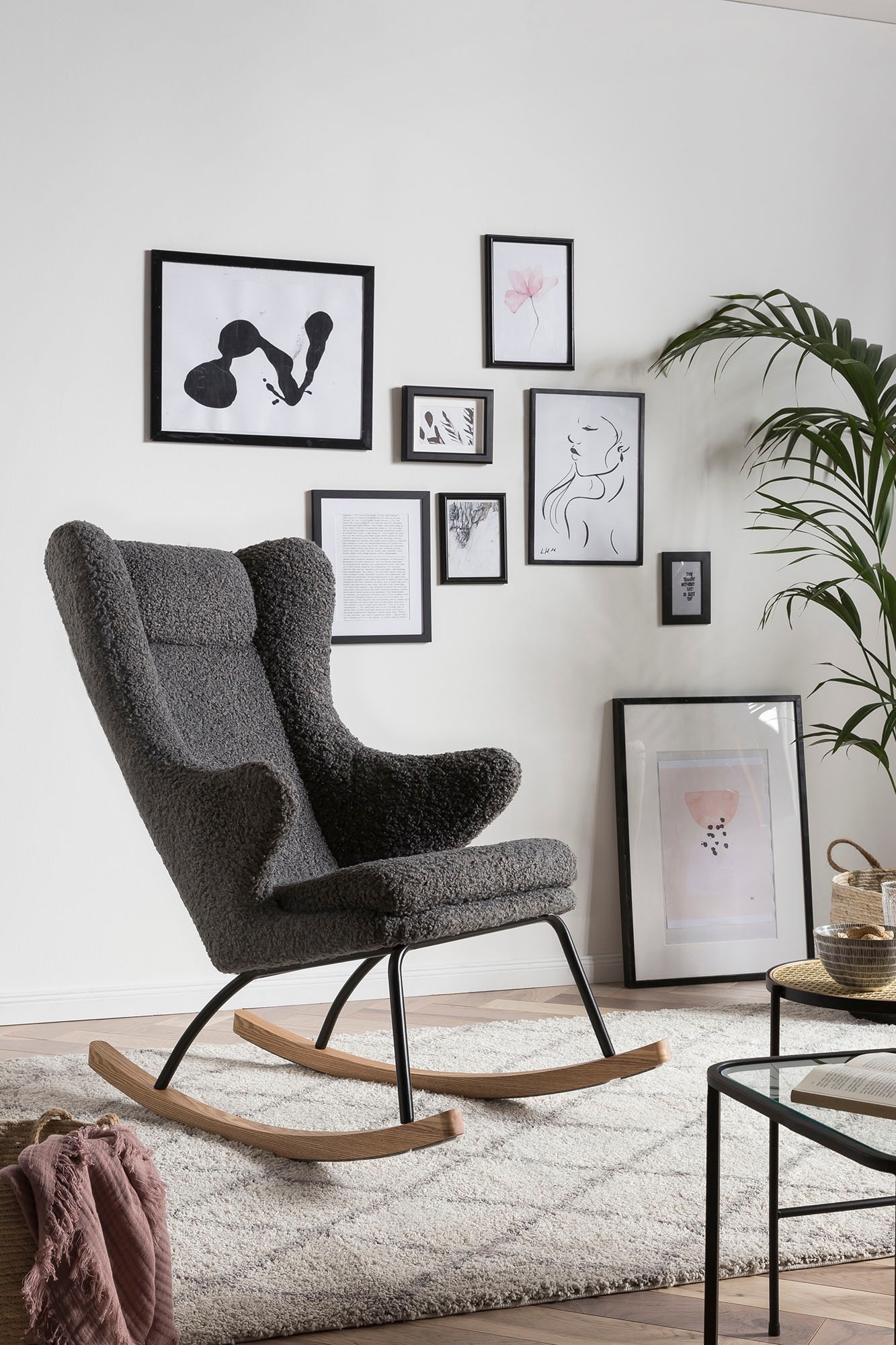 SalesFever Schaukelsessel »Komfortabler Schaukelstuhl zum Entspannen« Bezug günstig online kaufen